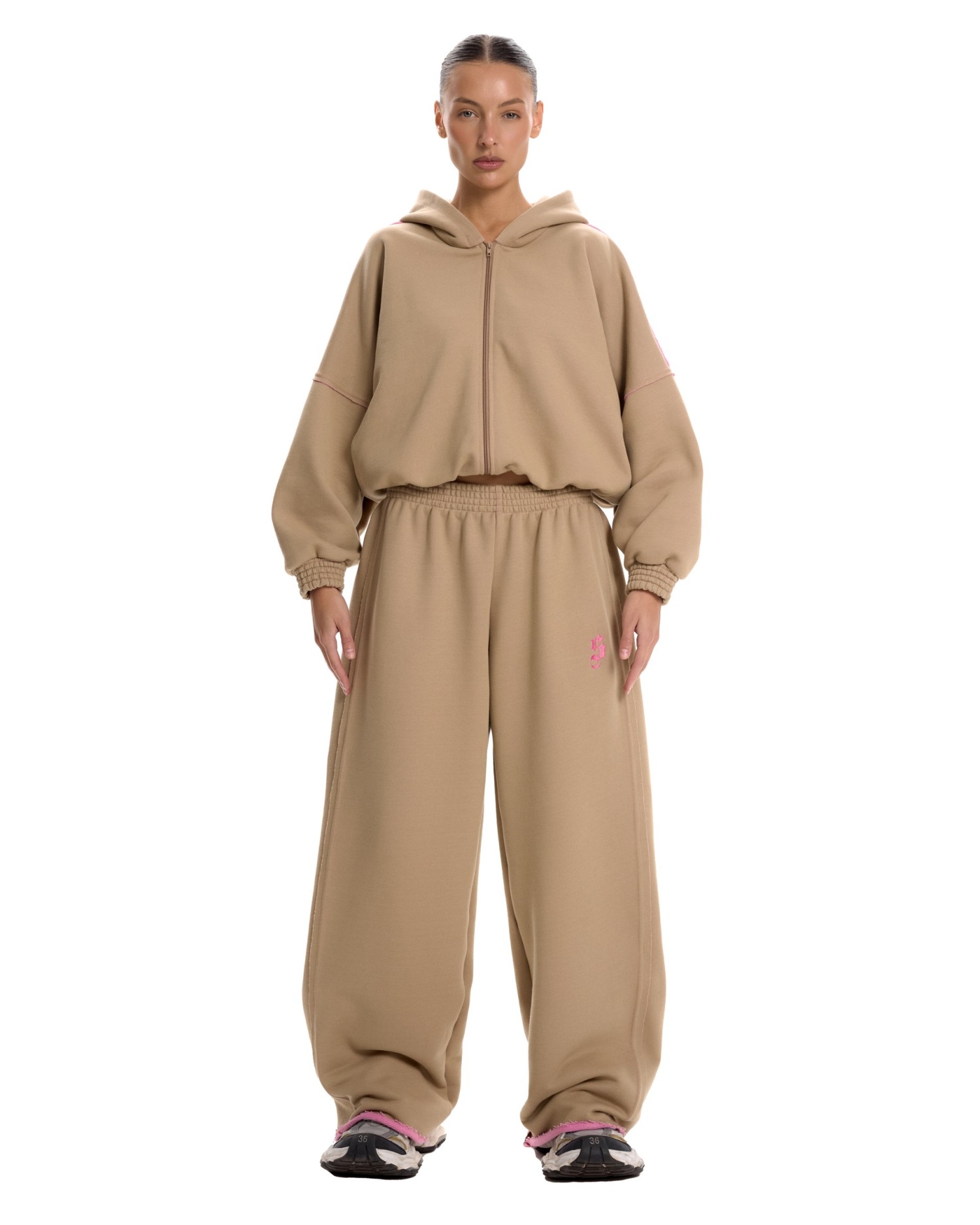 Костюм DOUBLE TROUBLE с палаццо Beige-Pink