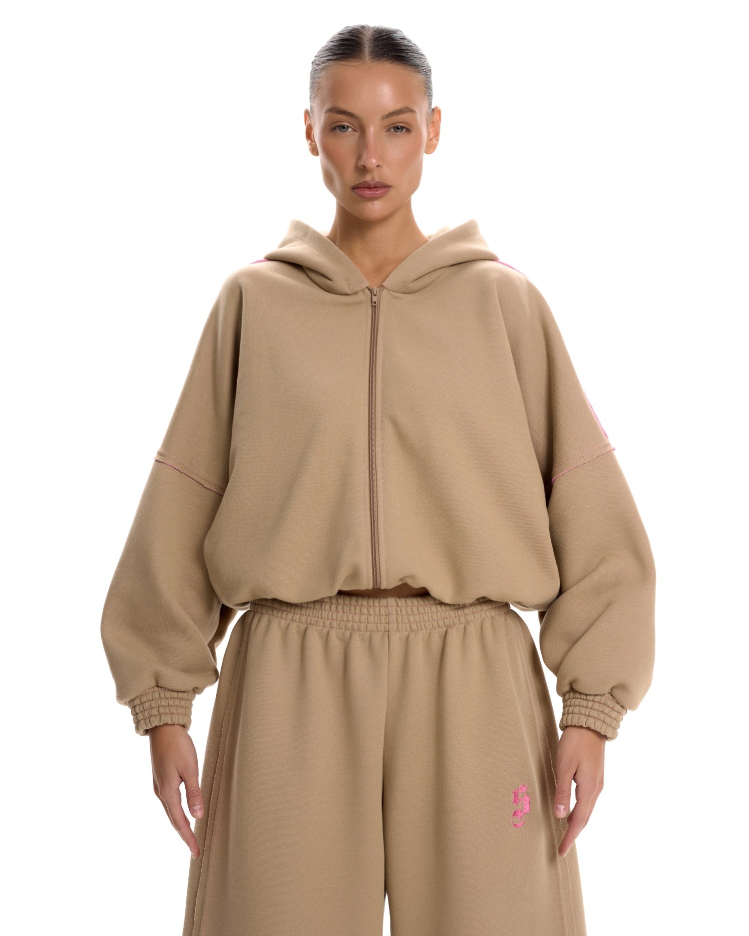 Костюм DOUBLE TROUBLE с палаццо Beige-Pink