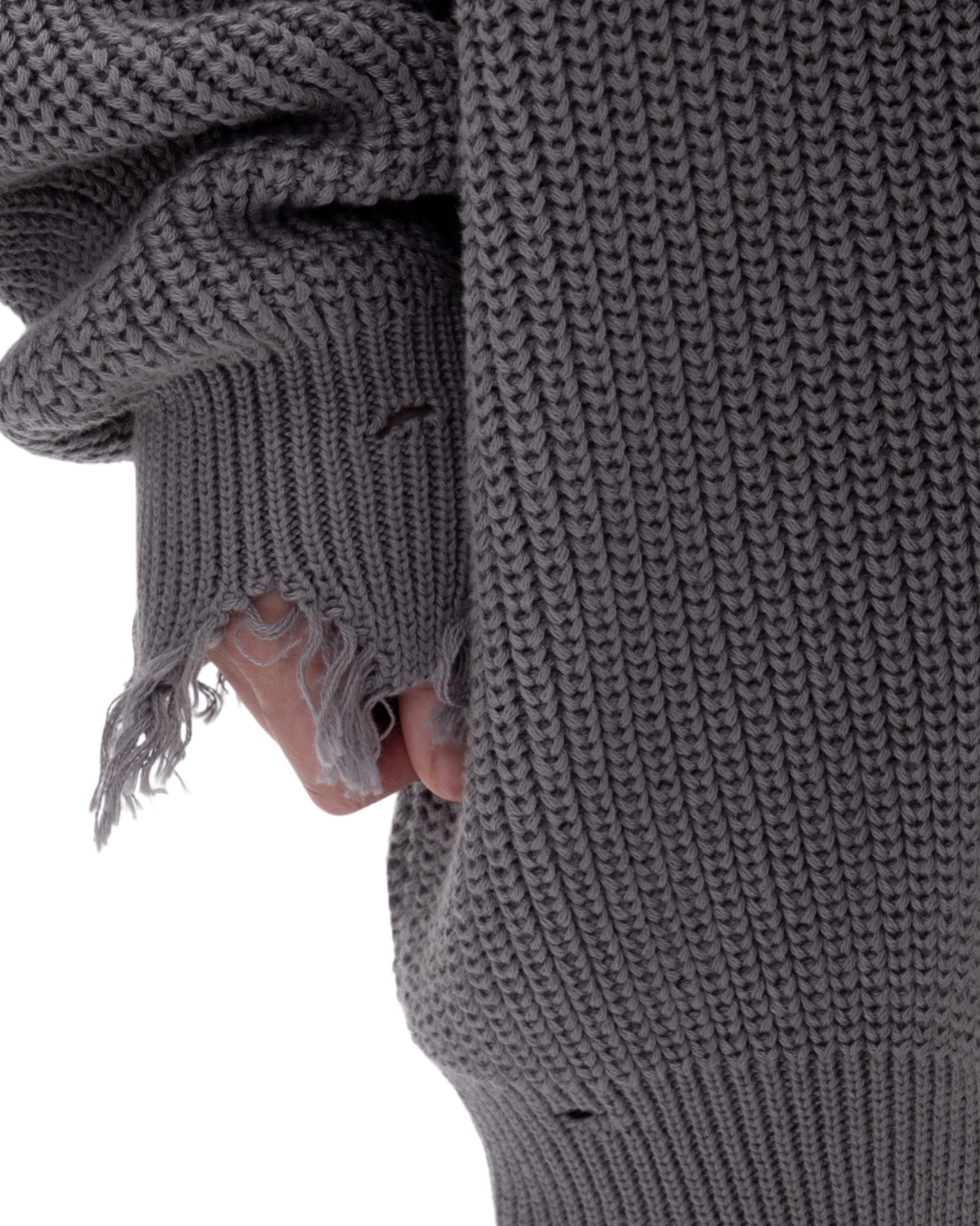 Свитер KNITTED TORN Graphite