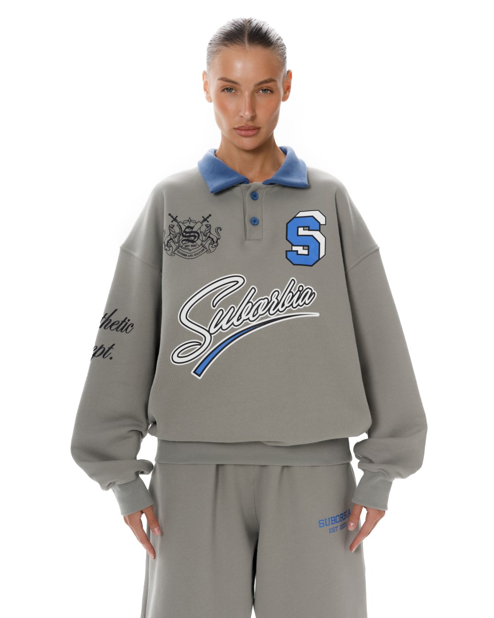 Свитшот-поло College S Grey