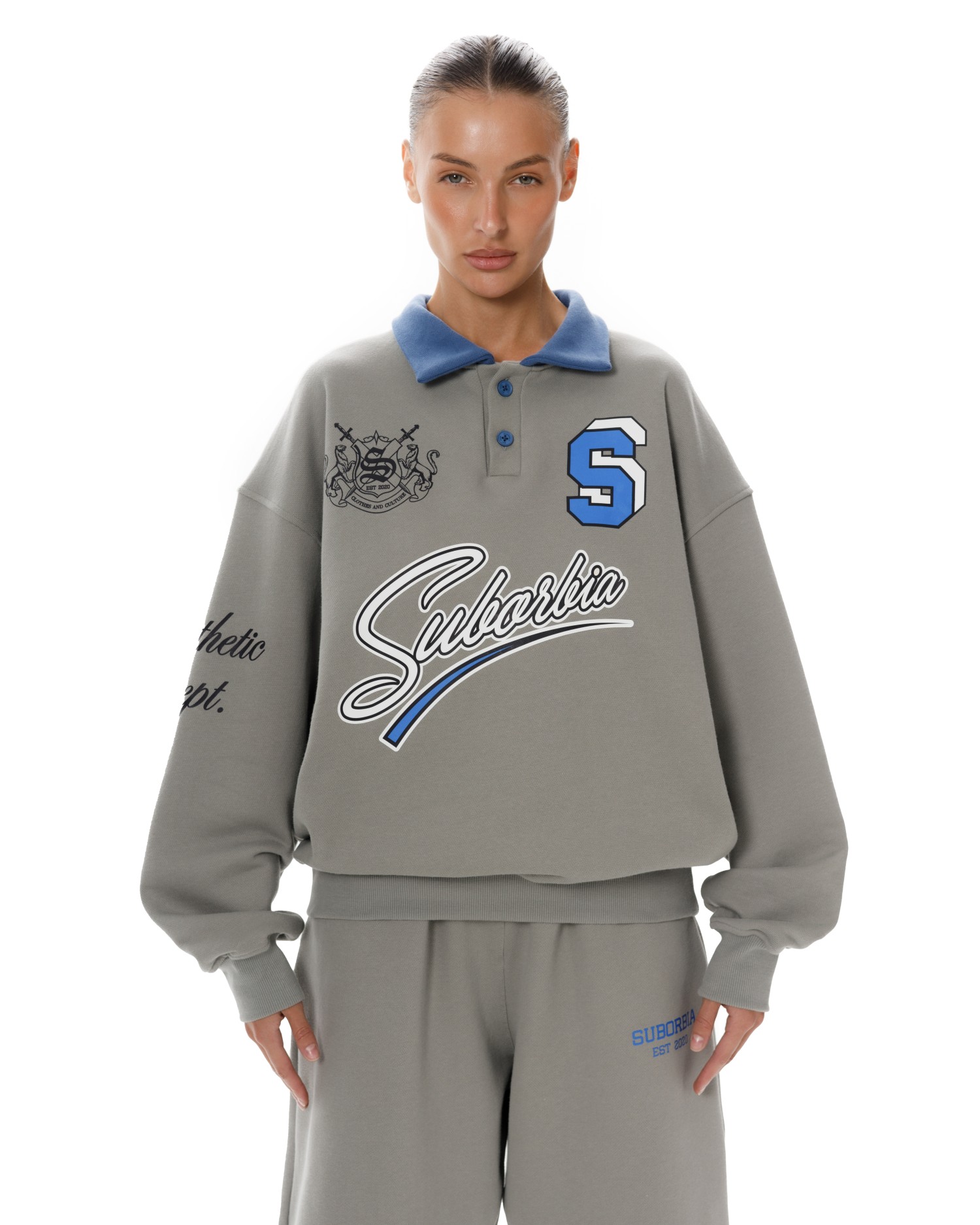 Свитшот-поло College S Grey