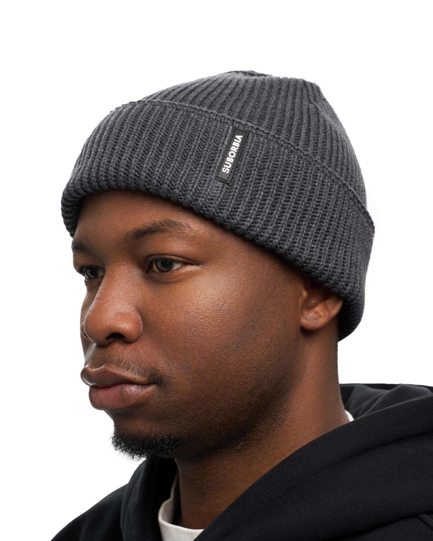 Шапка бини SUBORBIA MEN Dark grey melange