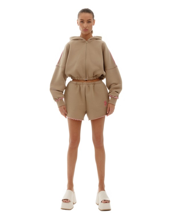Костюм DOUBLE TROUBLE с худи Beige-Pink