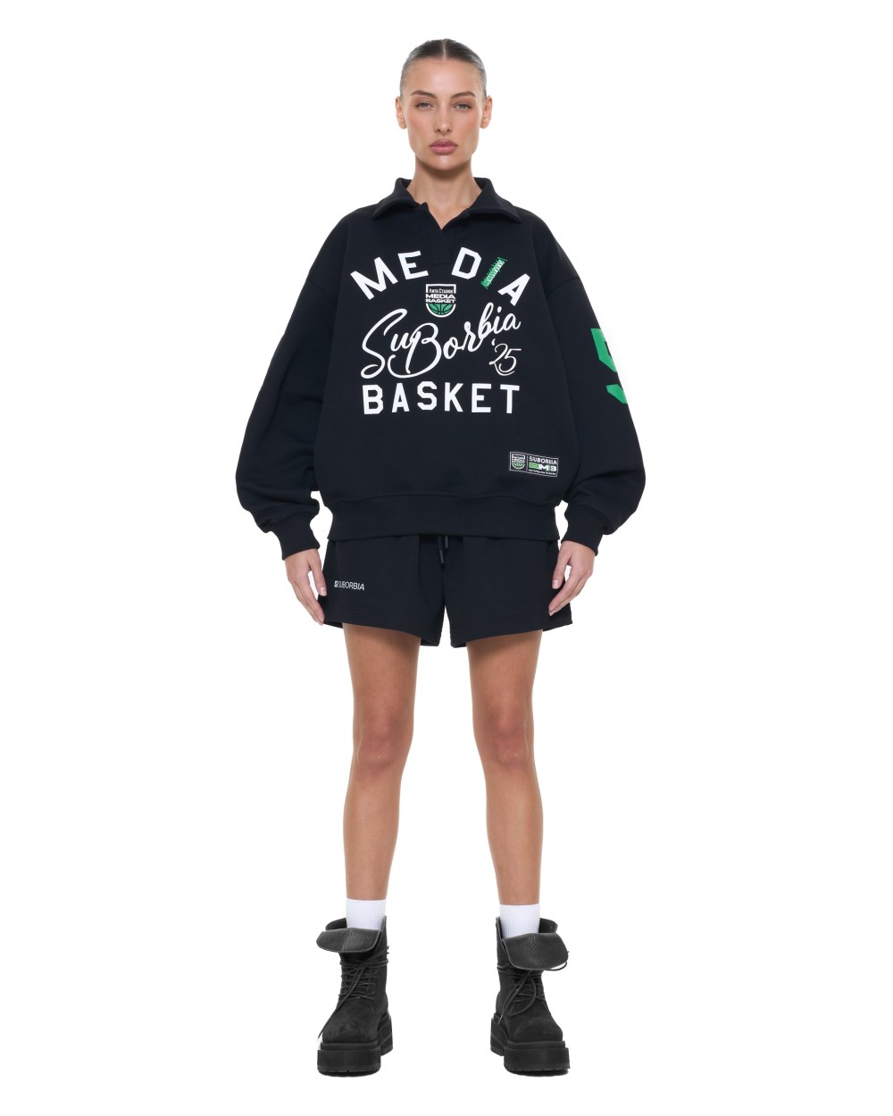 Свитшот-поло MEDIA BASKET Black