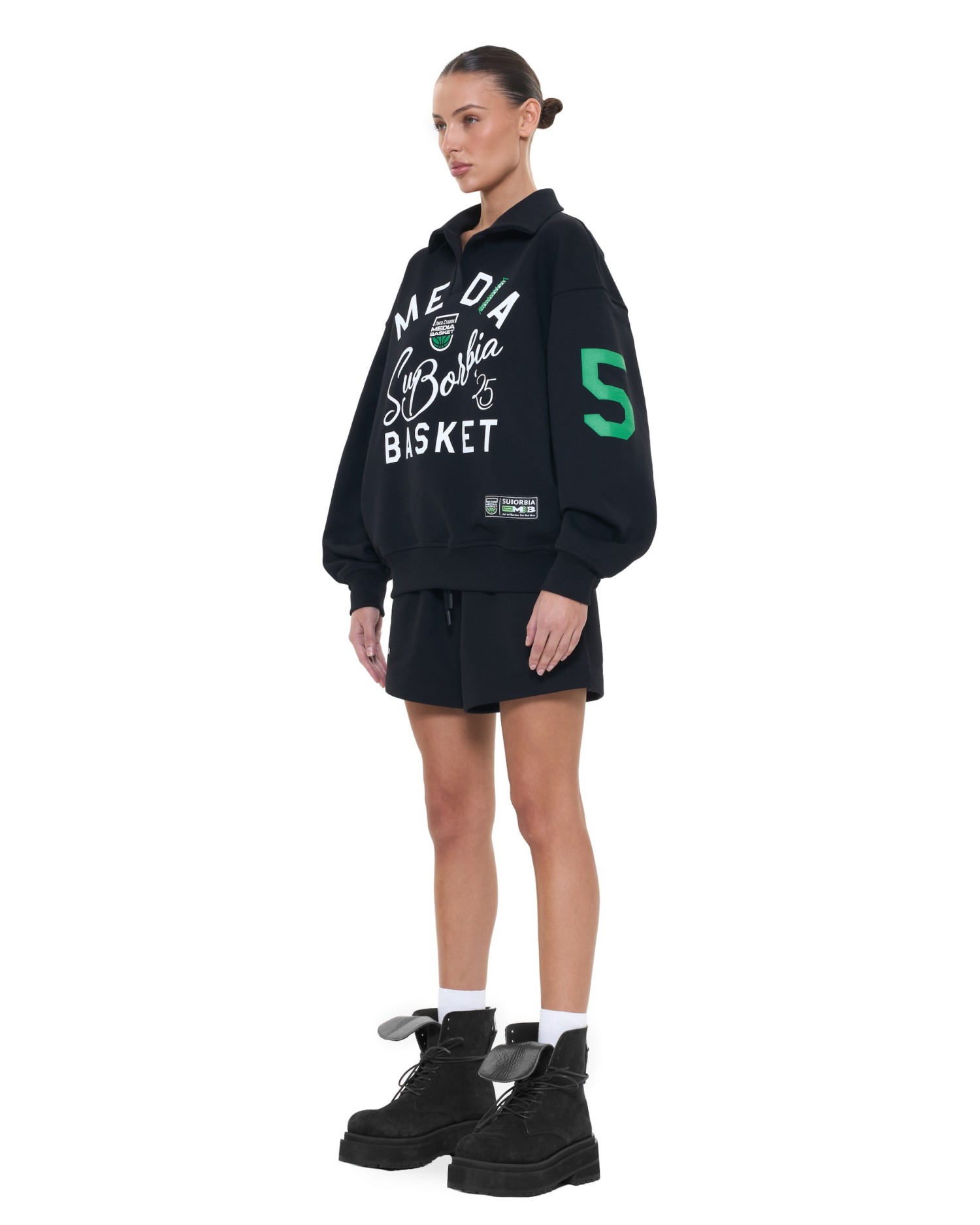 Свитшот-поло MEDIA BASKET Black