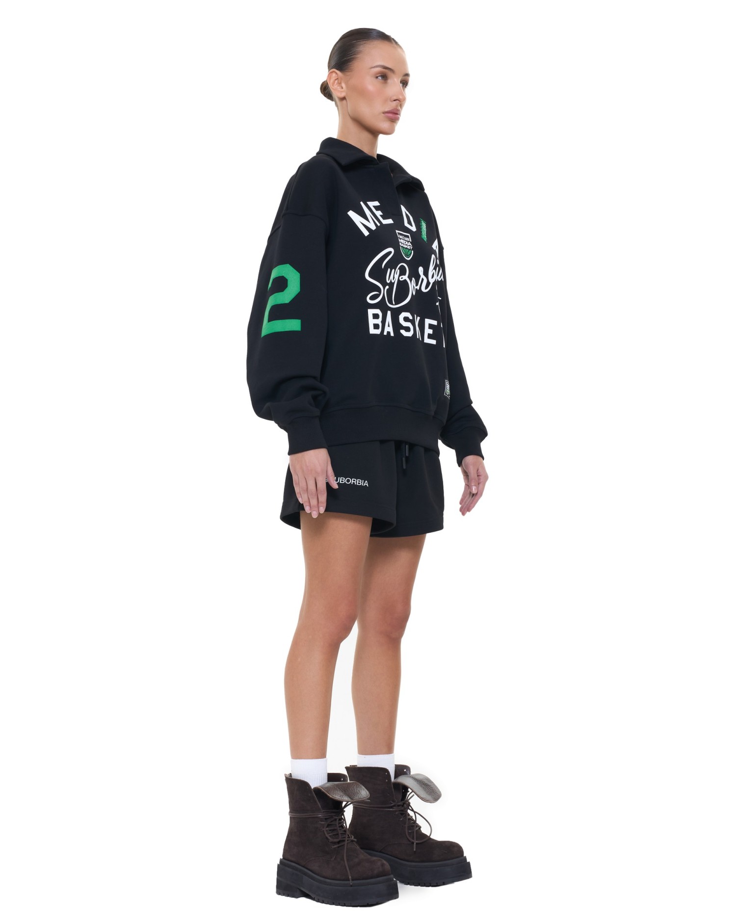 Свитшот-поло MEDIA BASKET Black