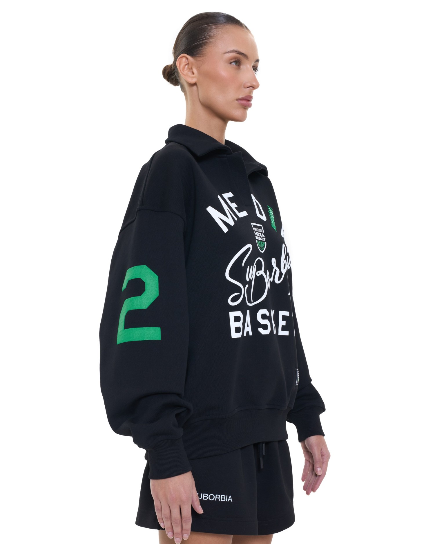 Свитшот-поло MEDIA BASKET Black