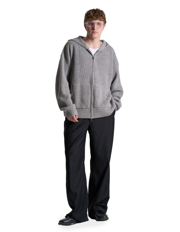 Мужское вязаное худи с капюшоном