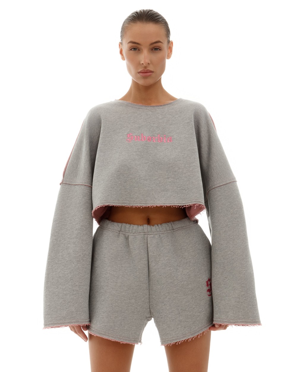 Костюм DOUBLE TROUBLE со свитшотом Grey-Pink