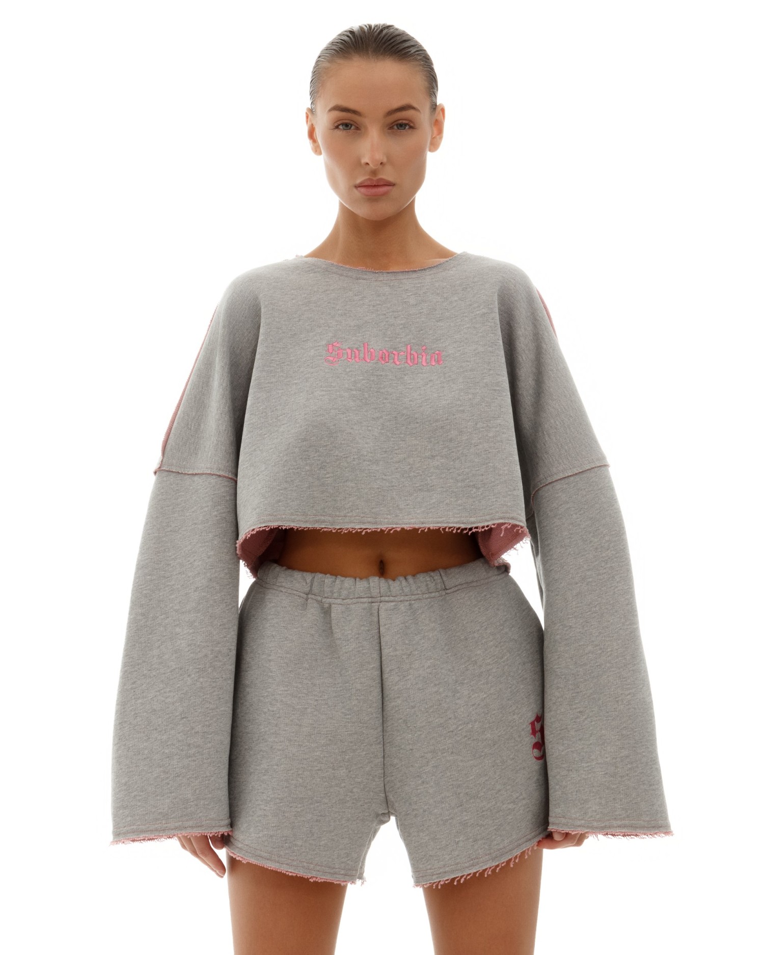 Костюм DOUBLE TROUBLE со свитшотом Grey-Pink