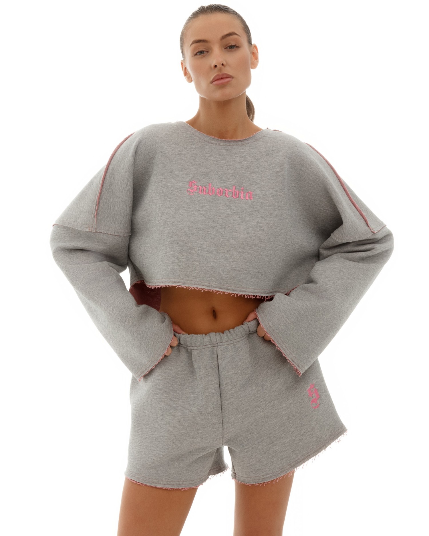 Костюм DOUBLE TROUBLE со свитшотом Grey-Pink