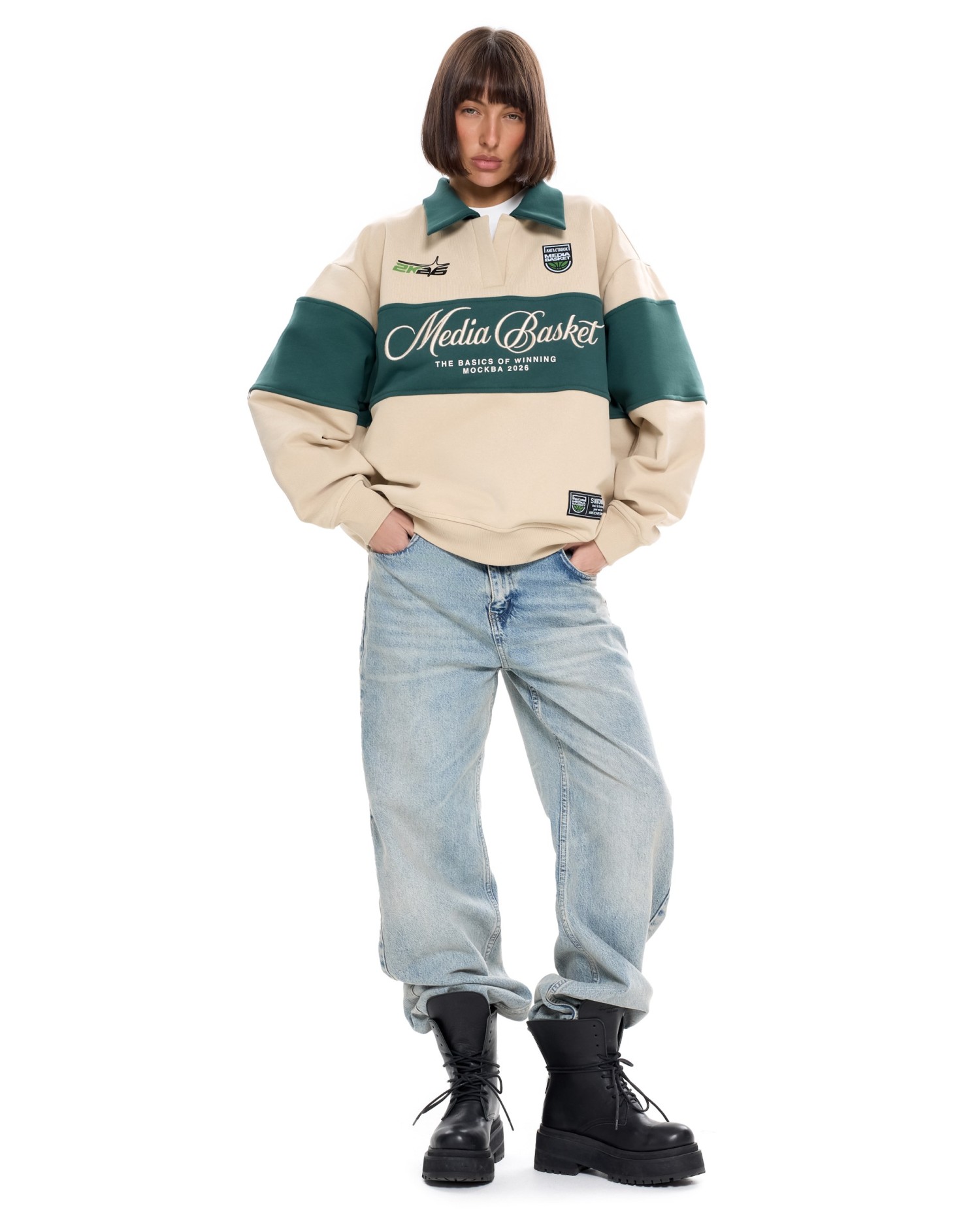 Поло МЕДИА БАСКЕТ Бежевый