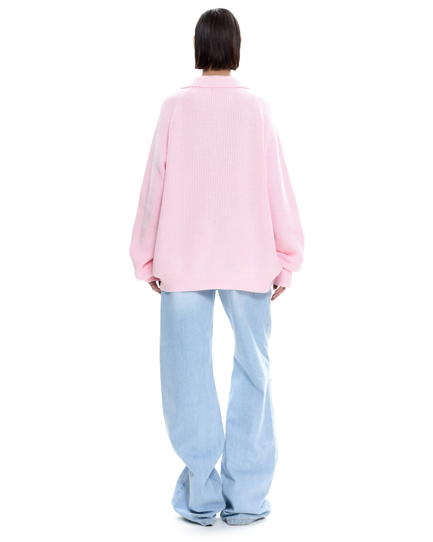 Вязаное поло Розовый