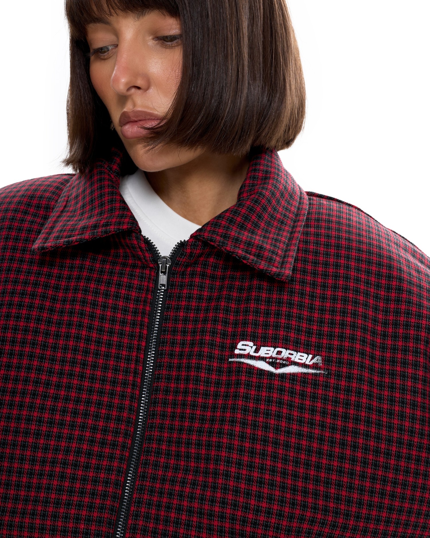 Бомбер в клетку Красный