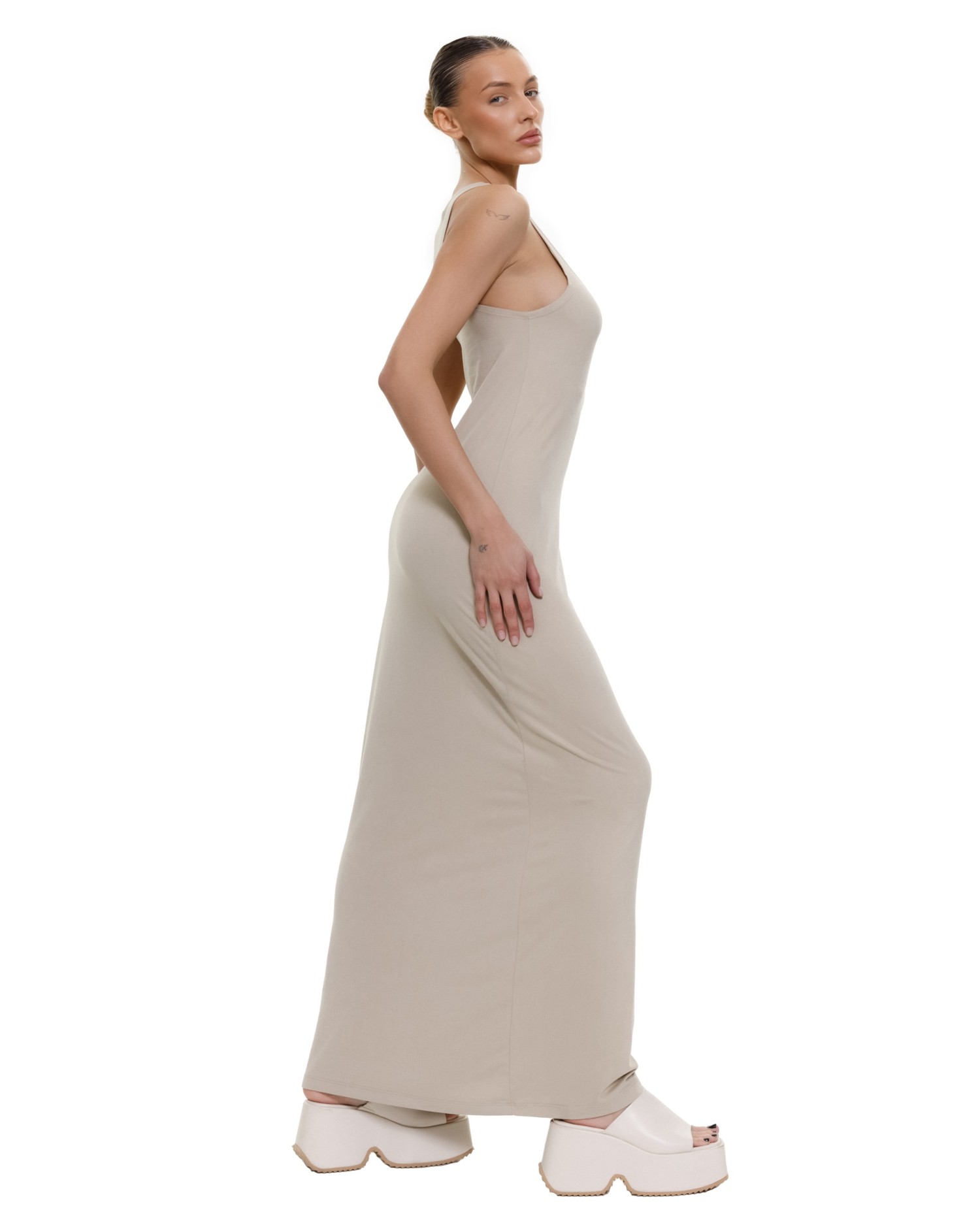 Платье BASE CLASSIC maxi Beige