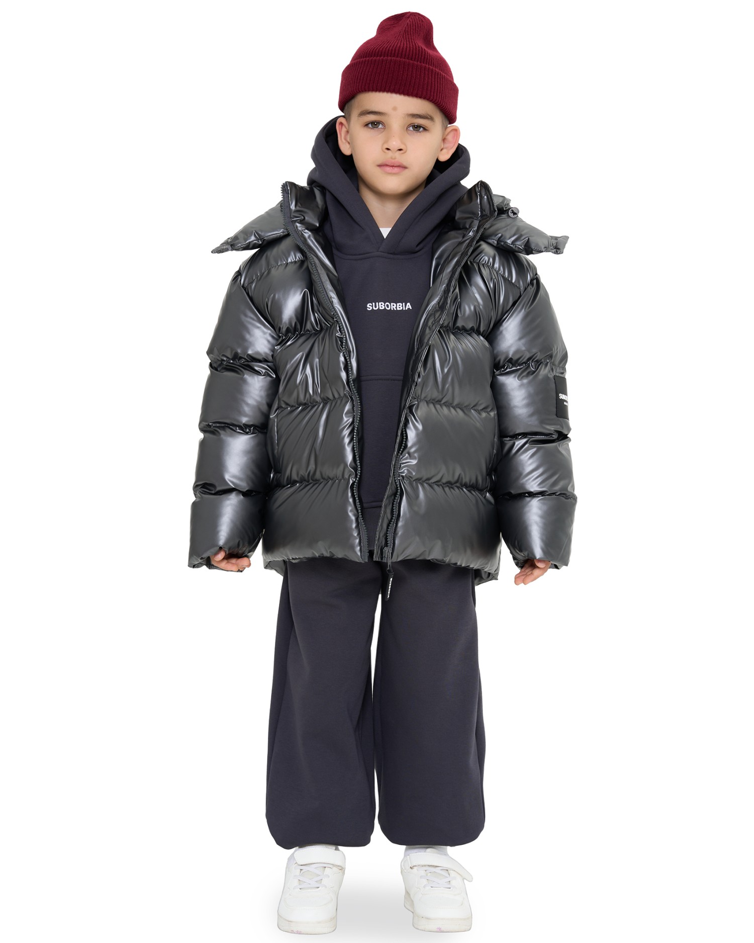 Пуховик SPACE kids Graphite