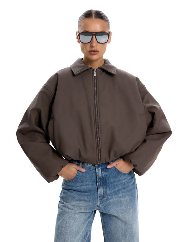 Бомбер GROW Brown