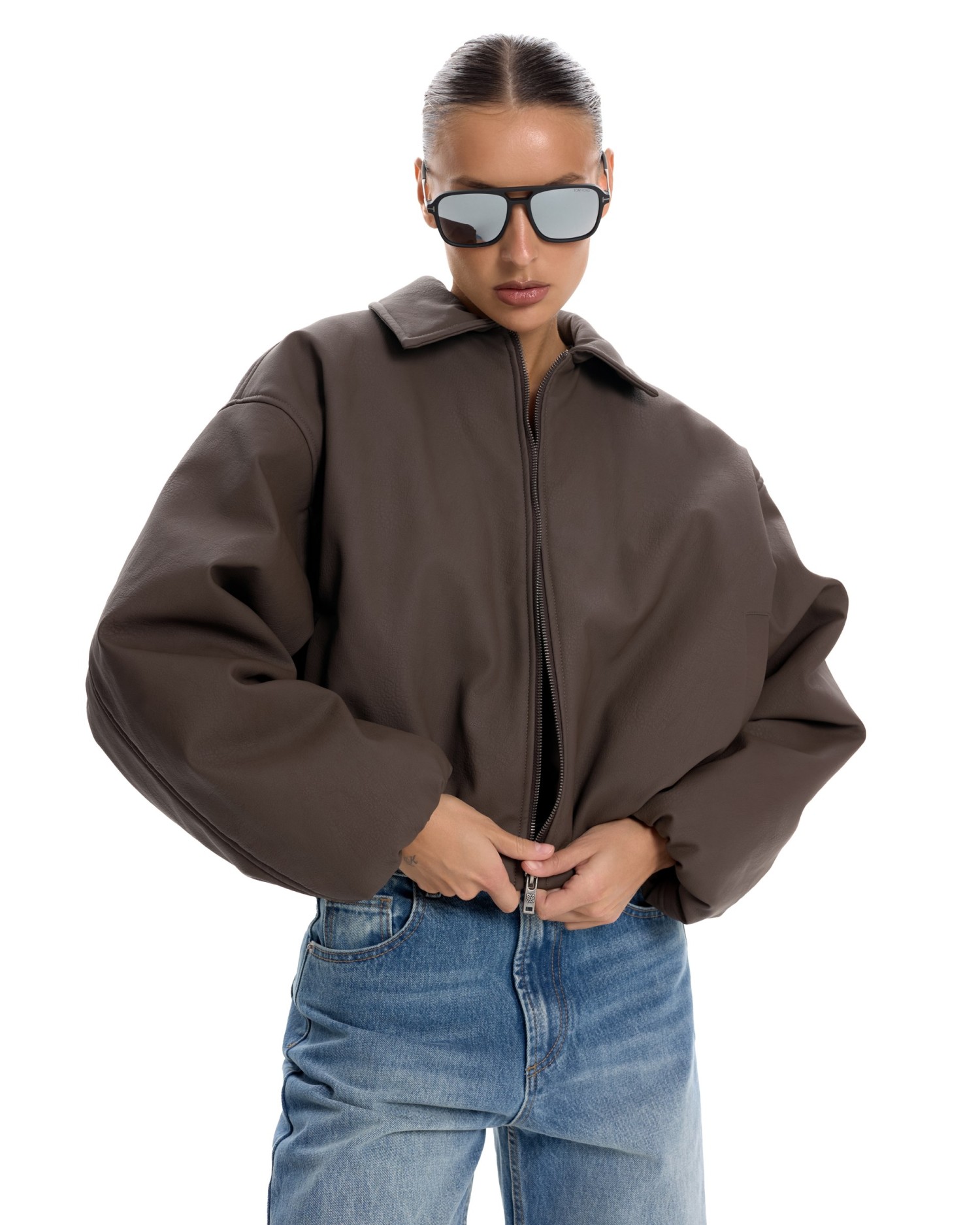 Бомбер GROW Brown