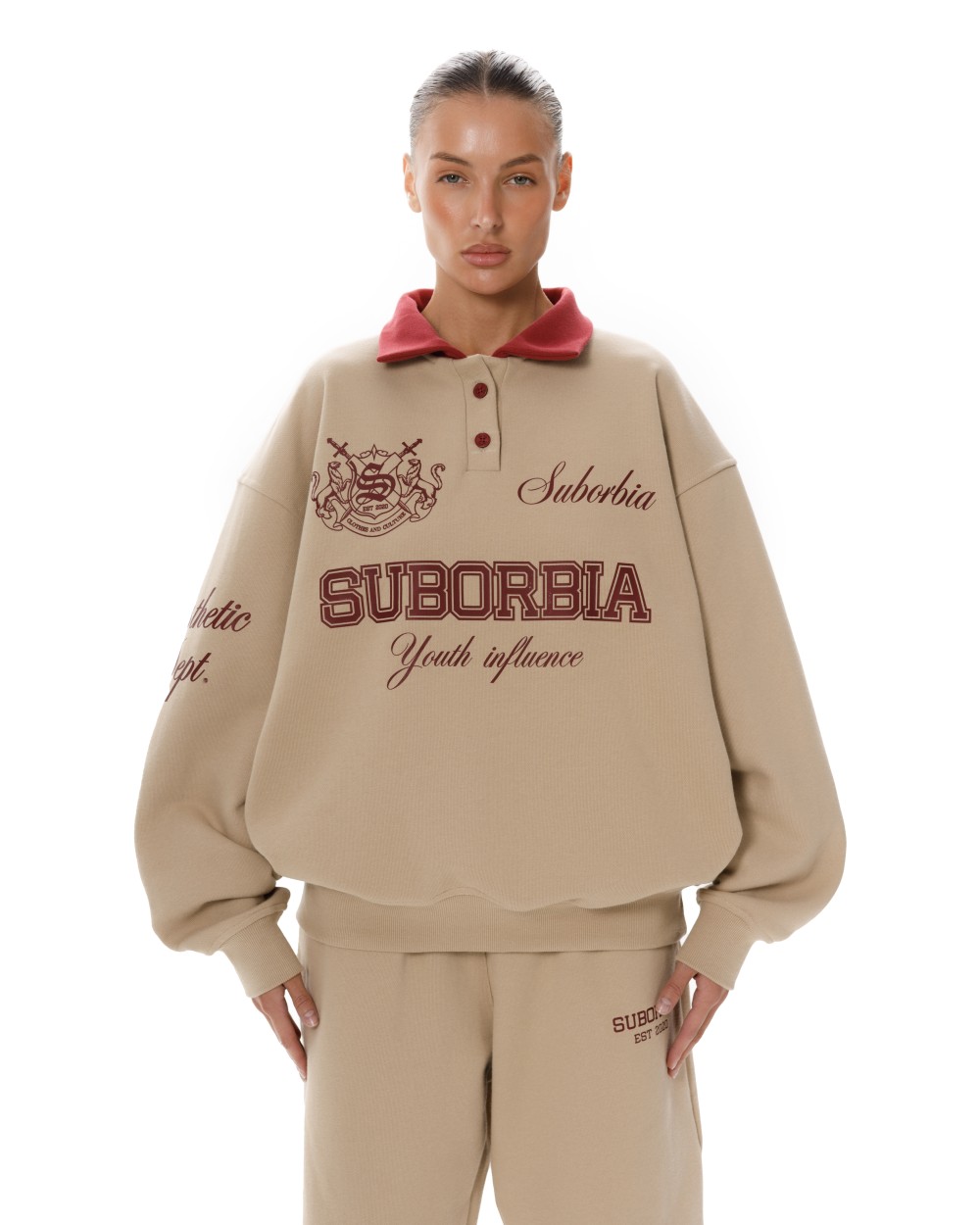 Свитшот-поло College Beige