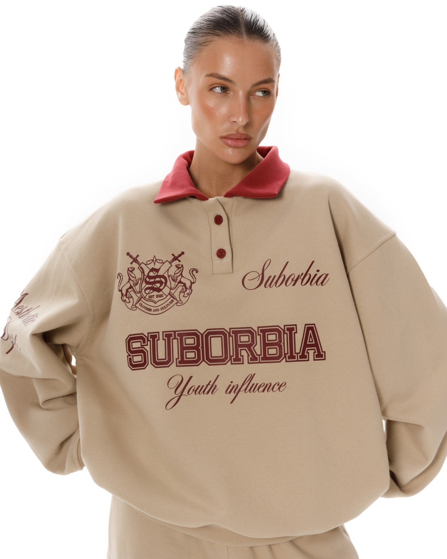 Свитшот-поло College Beige