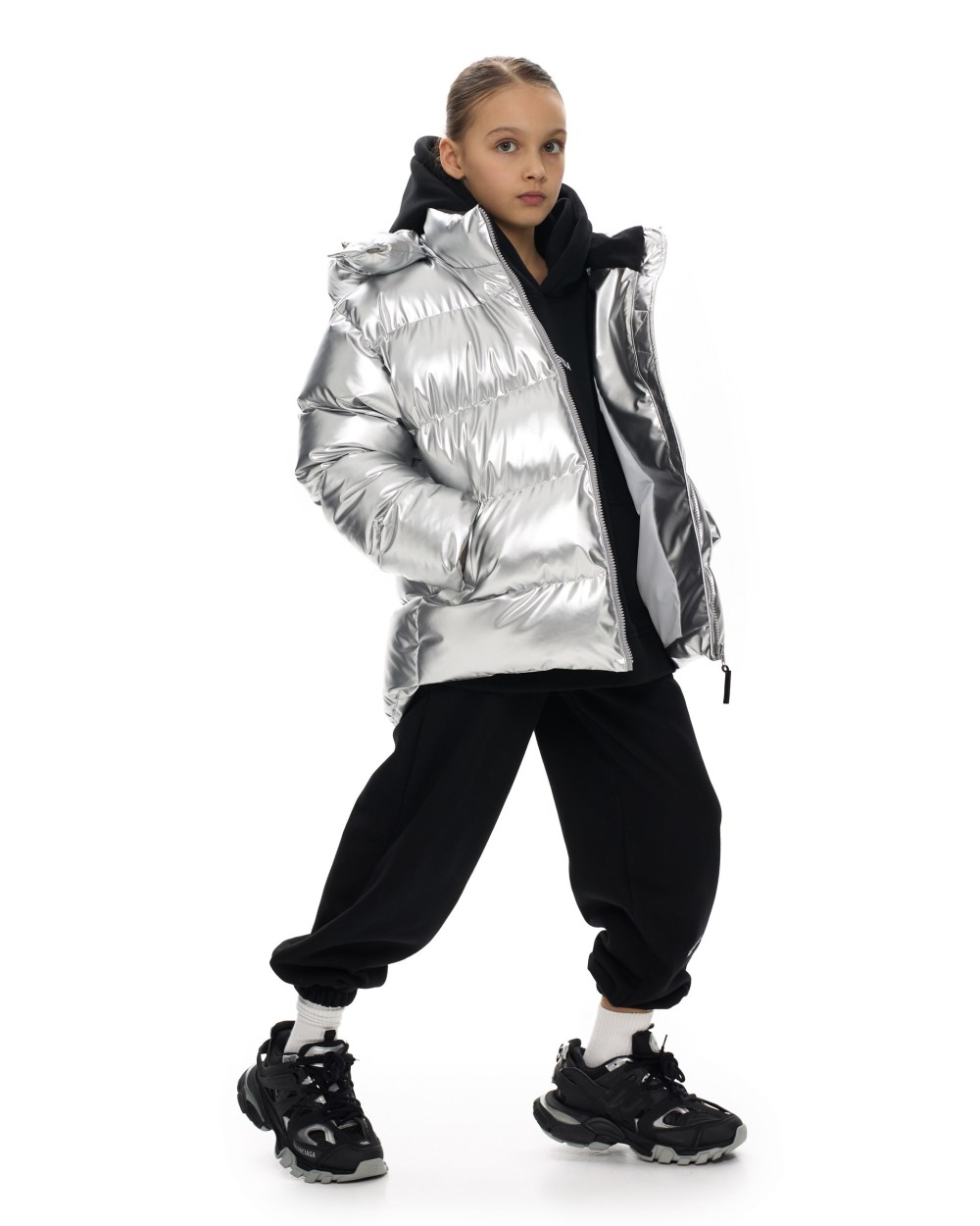 Пуховик SPACE kids Silver