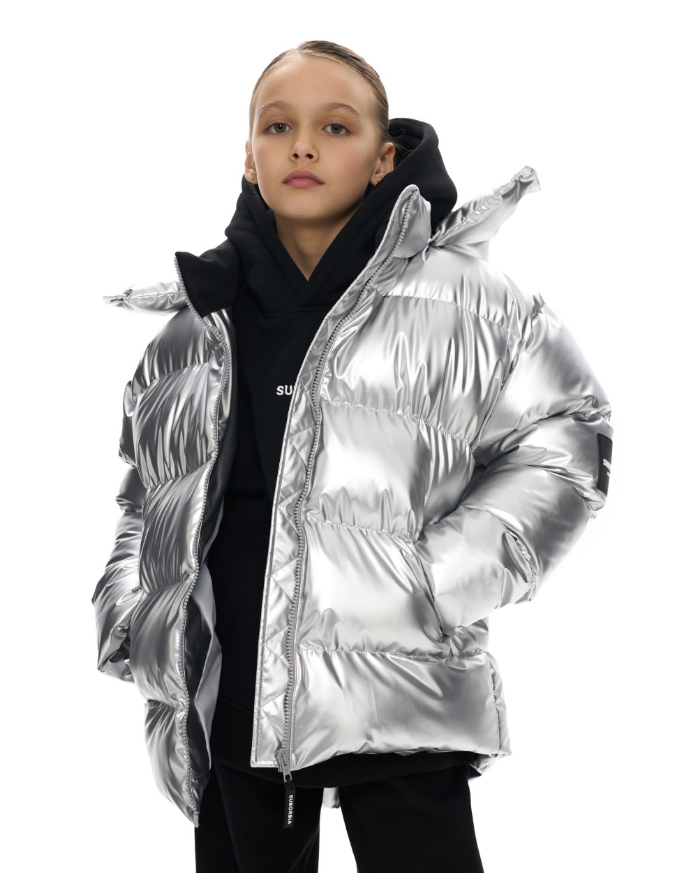 Пуховик SPACE kids Silver