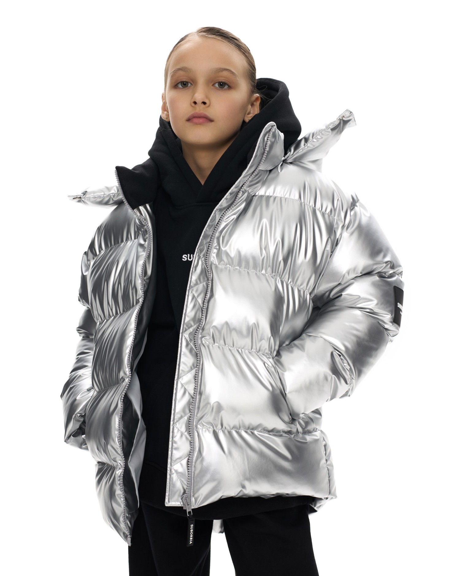 Пуховик SPACE kids Silver