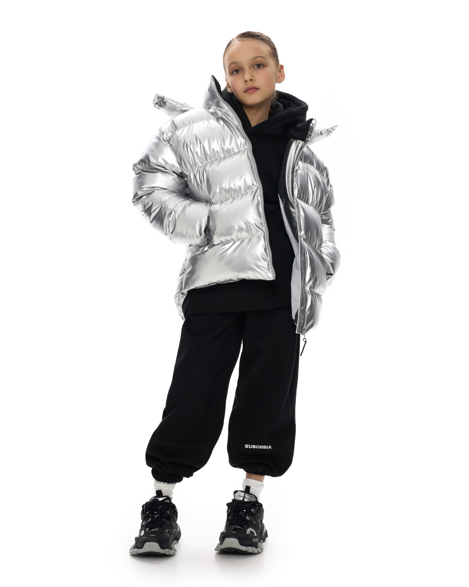 Пуховик SPACE kids Silver