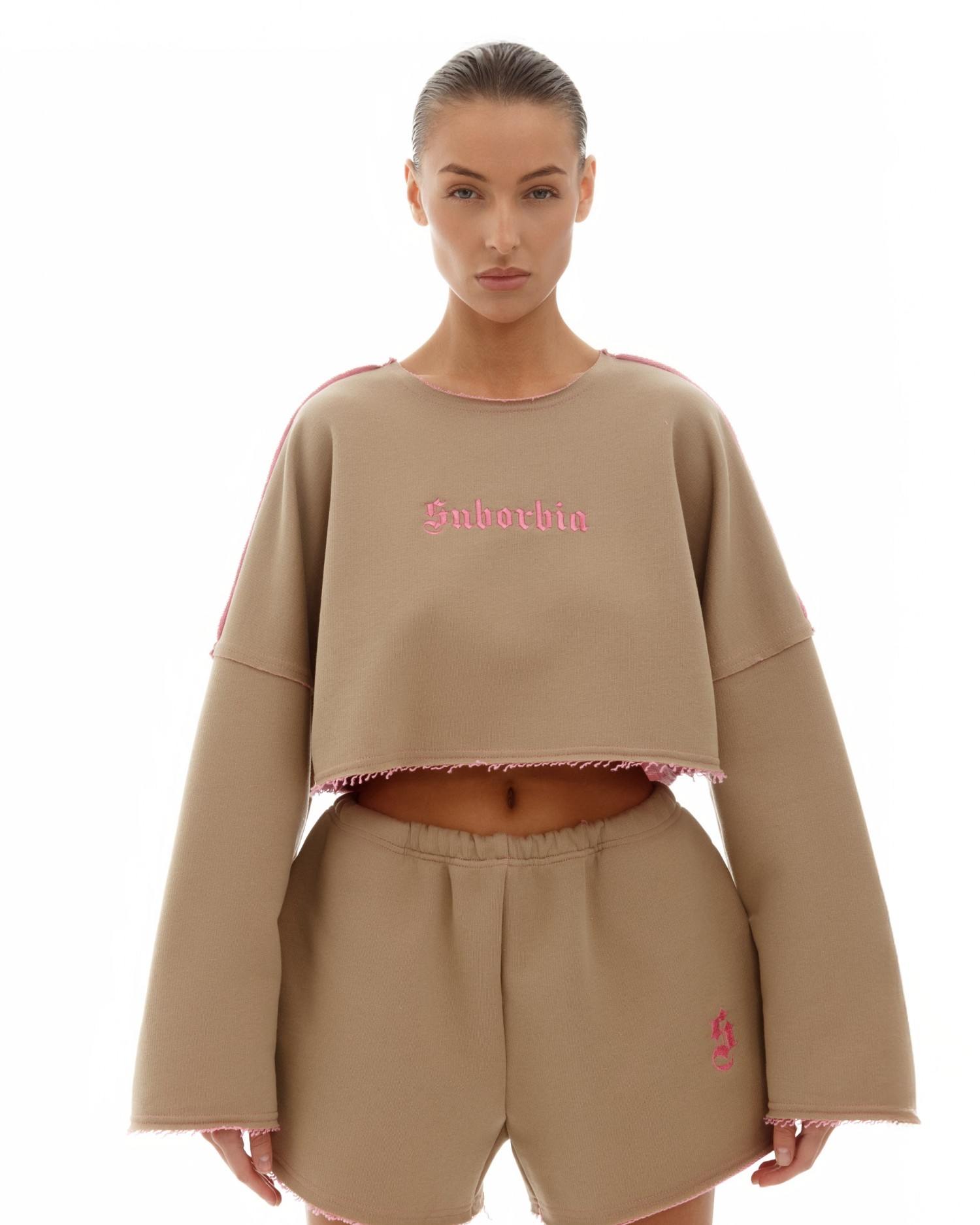 Костюм DOUBLE TROUBLE со свитшотом Beige-Pink