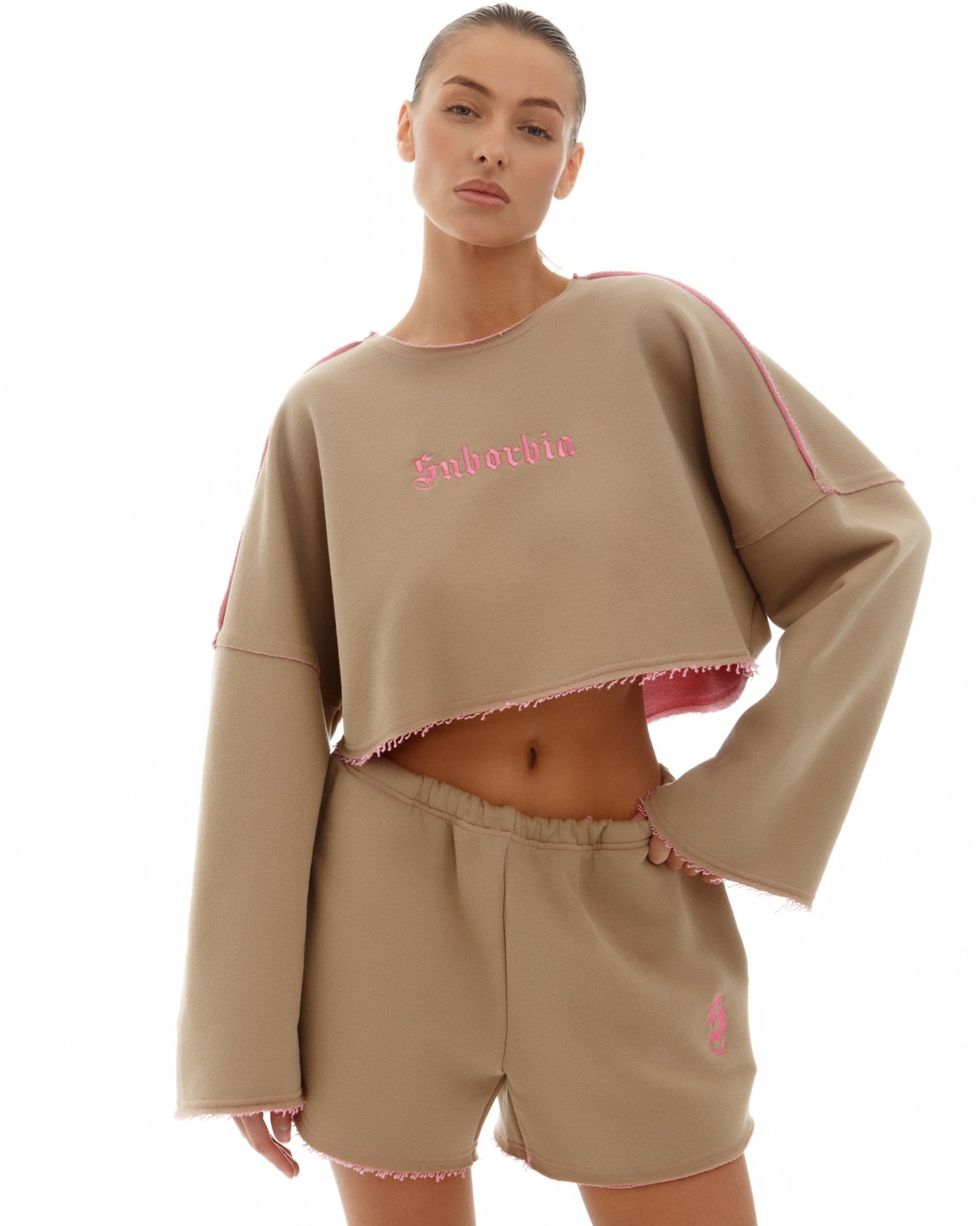 Костюм DOUBLE TROUBLE со свитшотом Beige-Pink