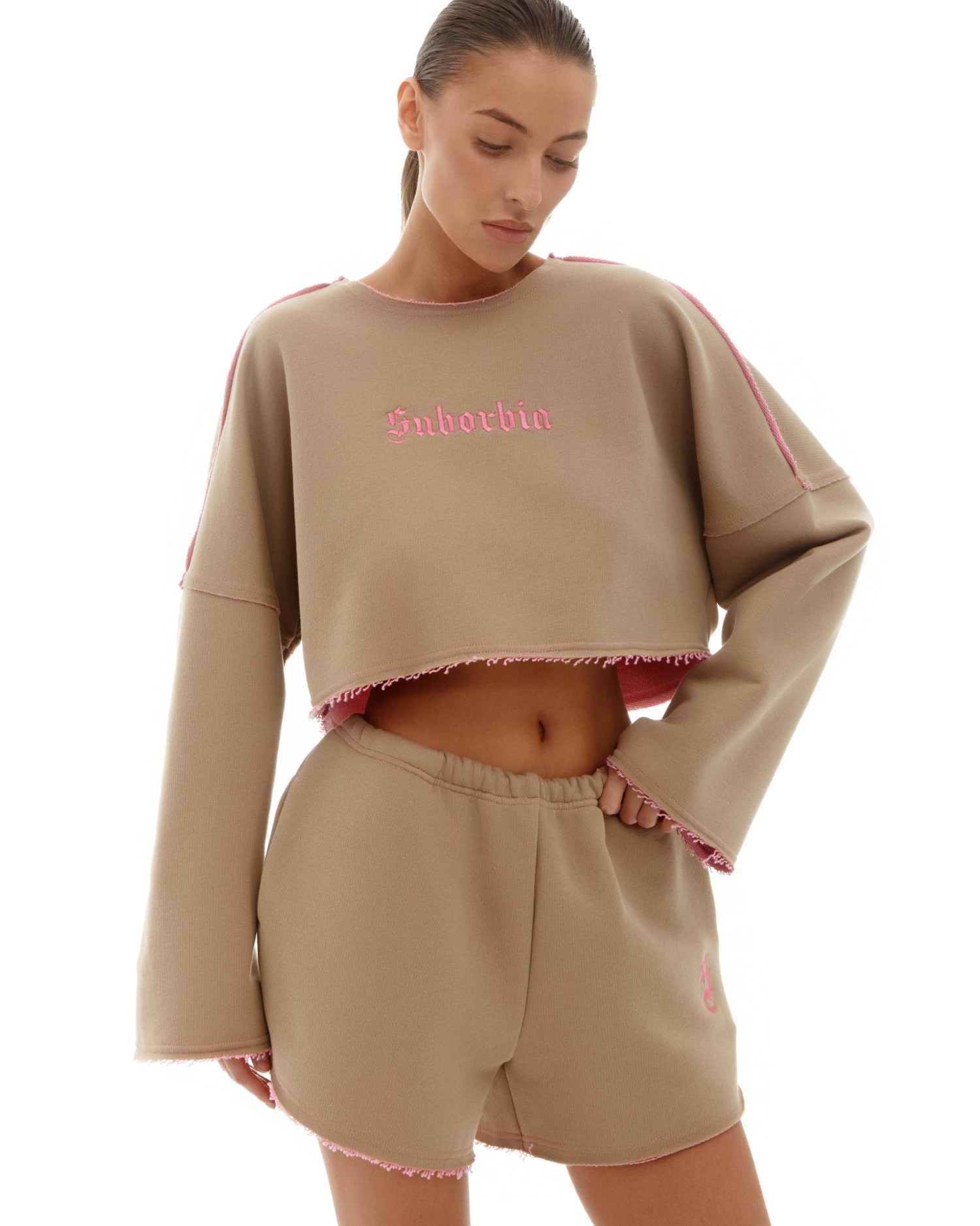Костюм DOUBLE TROUBLE со свитшотом Beige-Pink