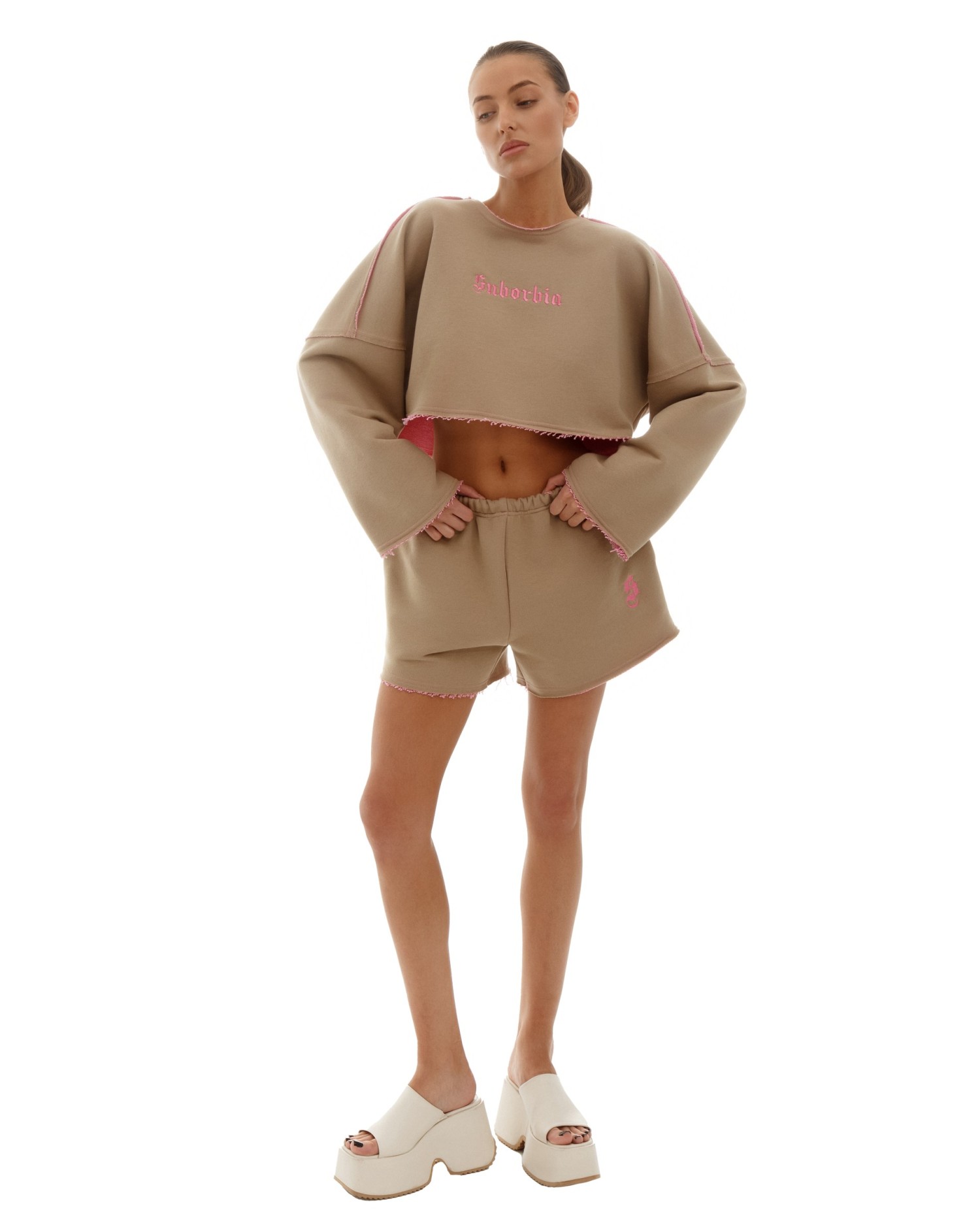 Костюм DOUBLE TROUBLE со свитшотом Beige-Pink