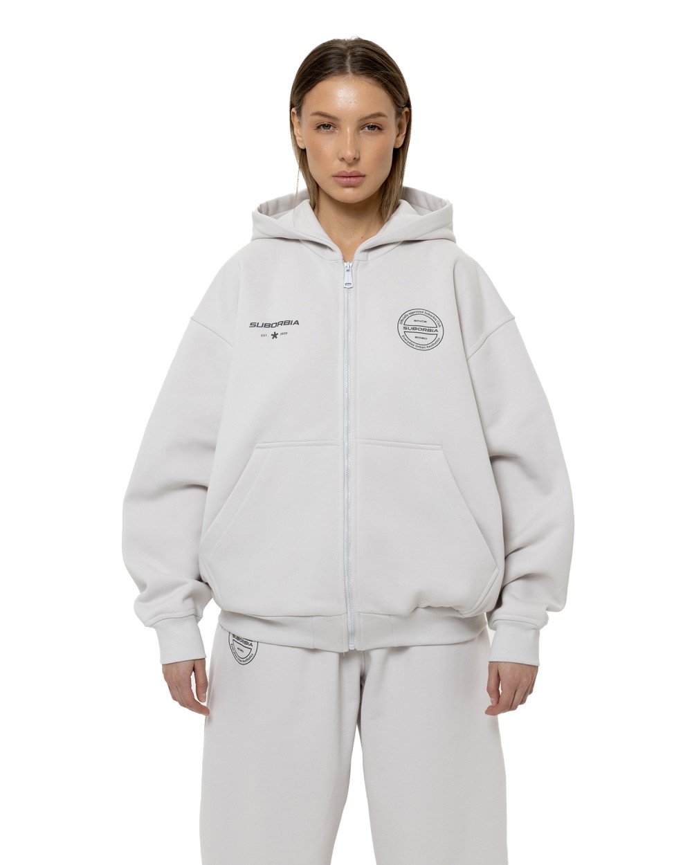 Худи ZIP SELECTION White stone