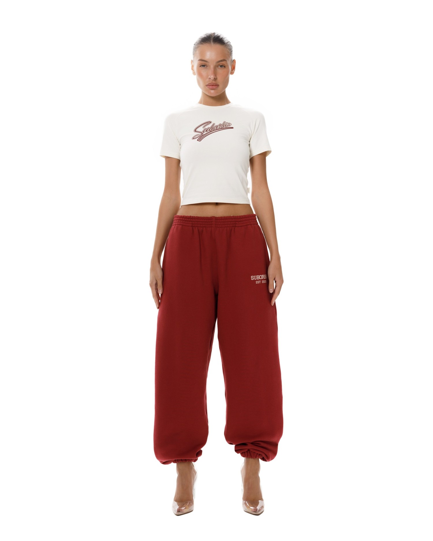 Джоггеры College Burgundy