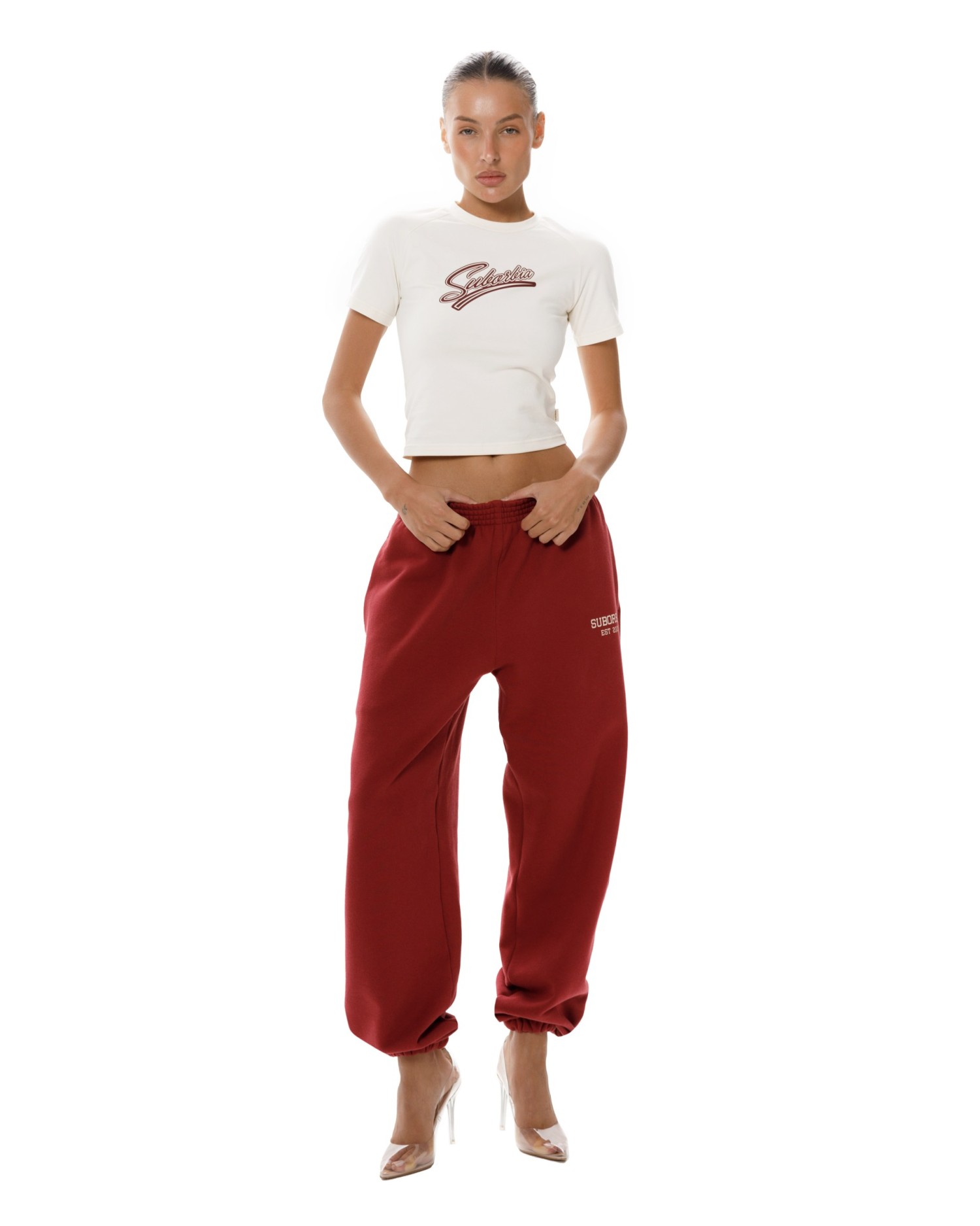 Джоггеры College Burgundy