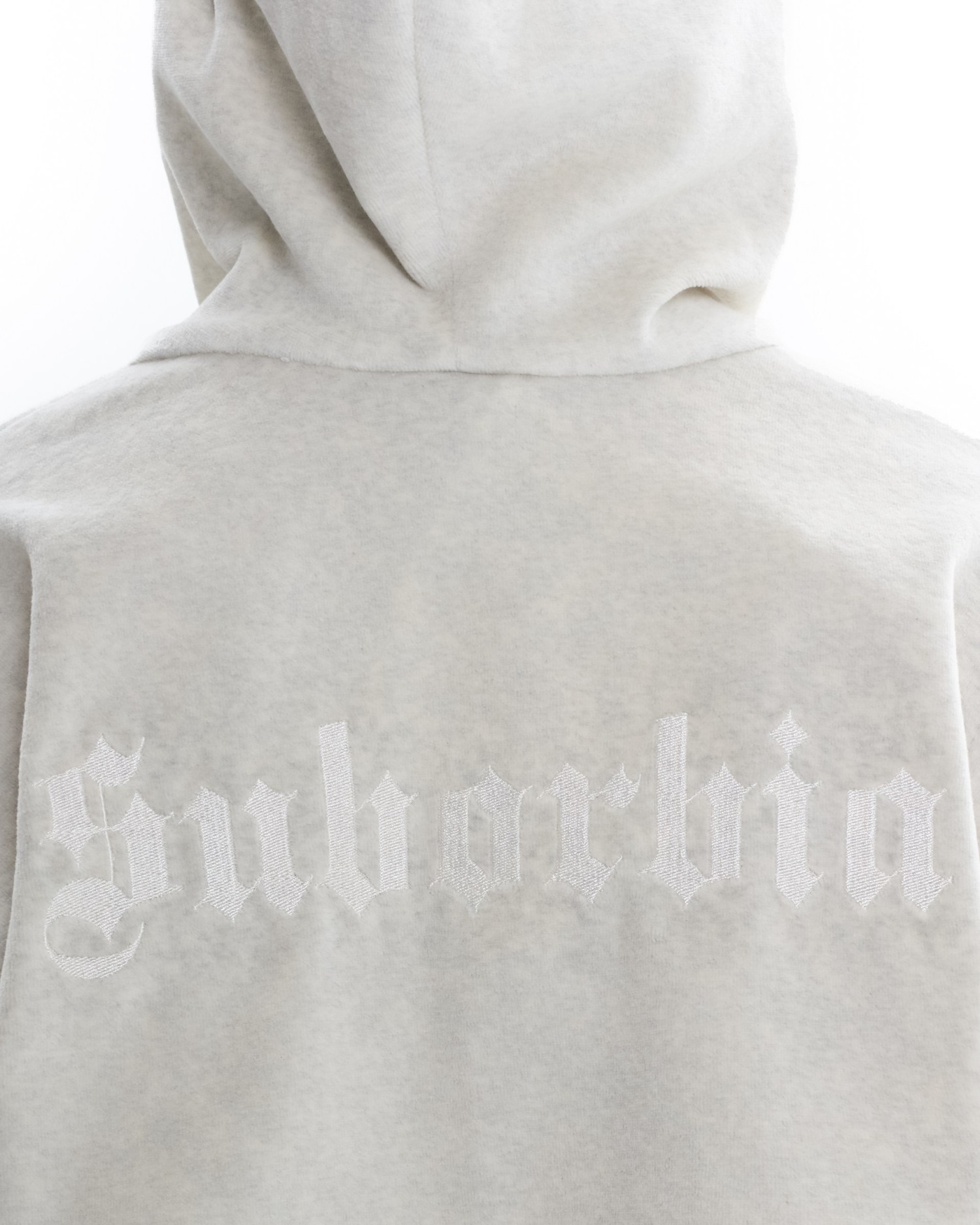 Велюр - костюм ROW с капюшоном (палаццо) Light grey melange