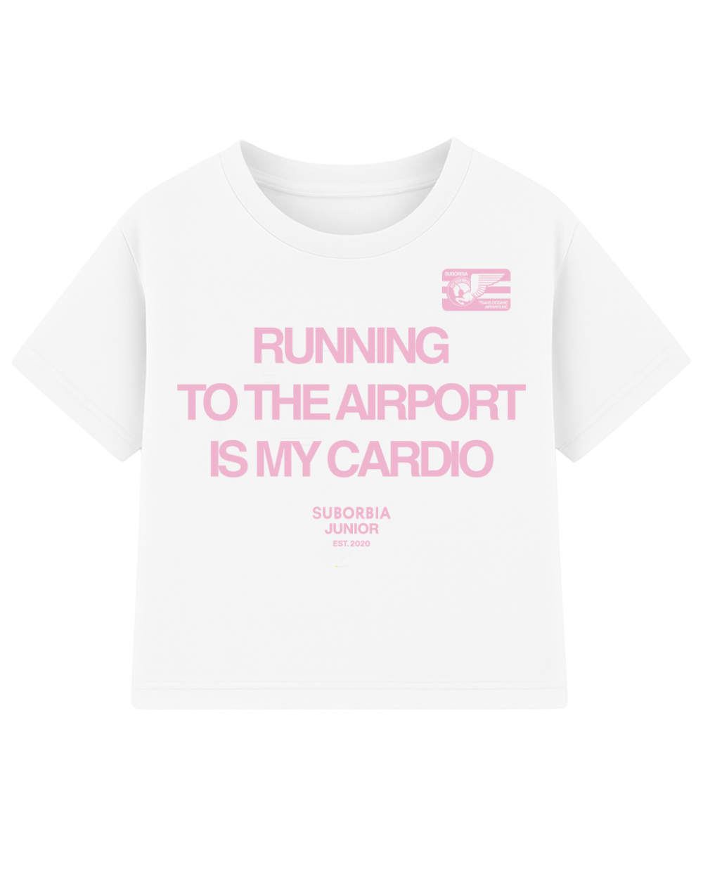 Футболка RUNNING CARDIO Junior 128-134 White-Pink