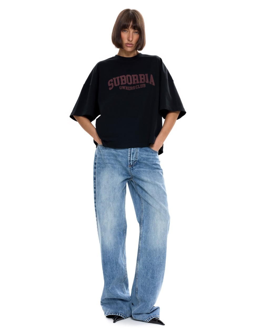 Футболка SUBORBIA® Black-Burgundy