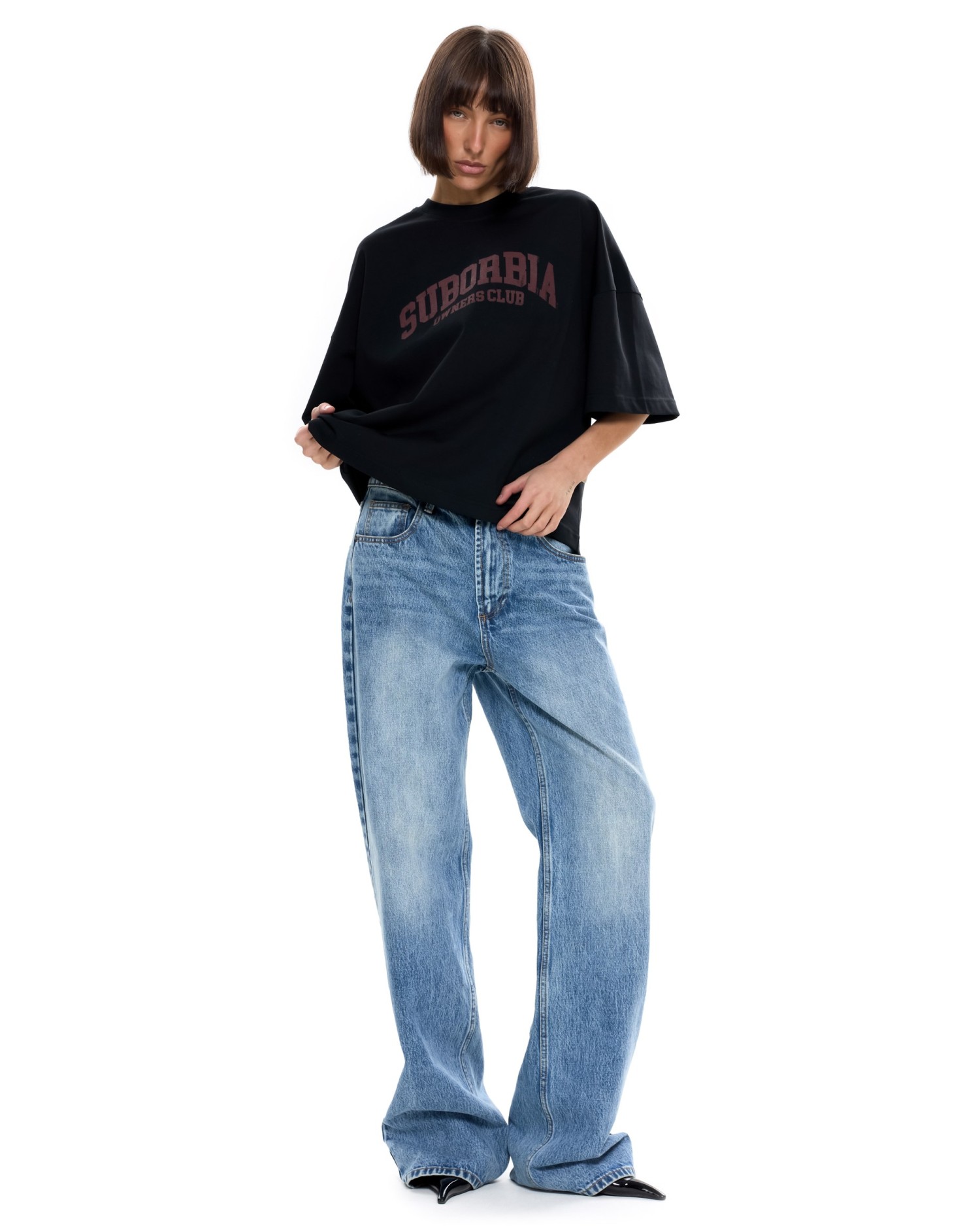 Футболка SUBORBIA® Black-Burgundy