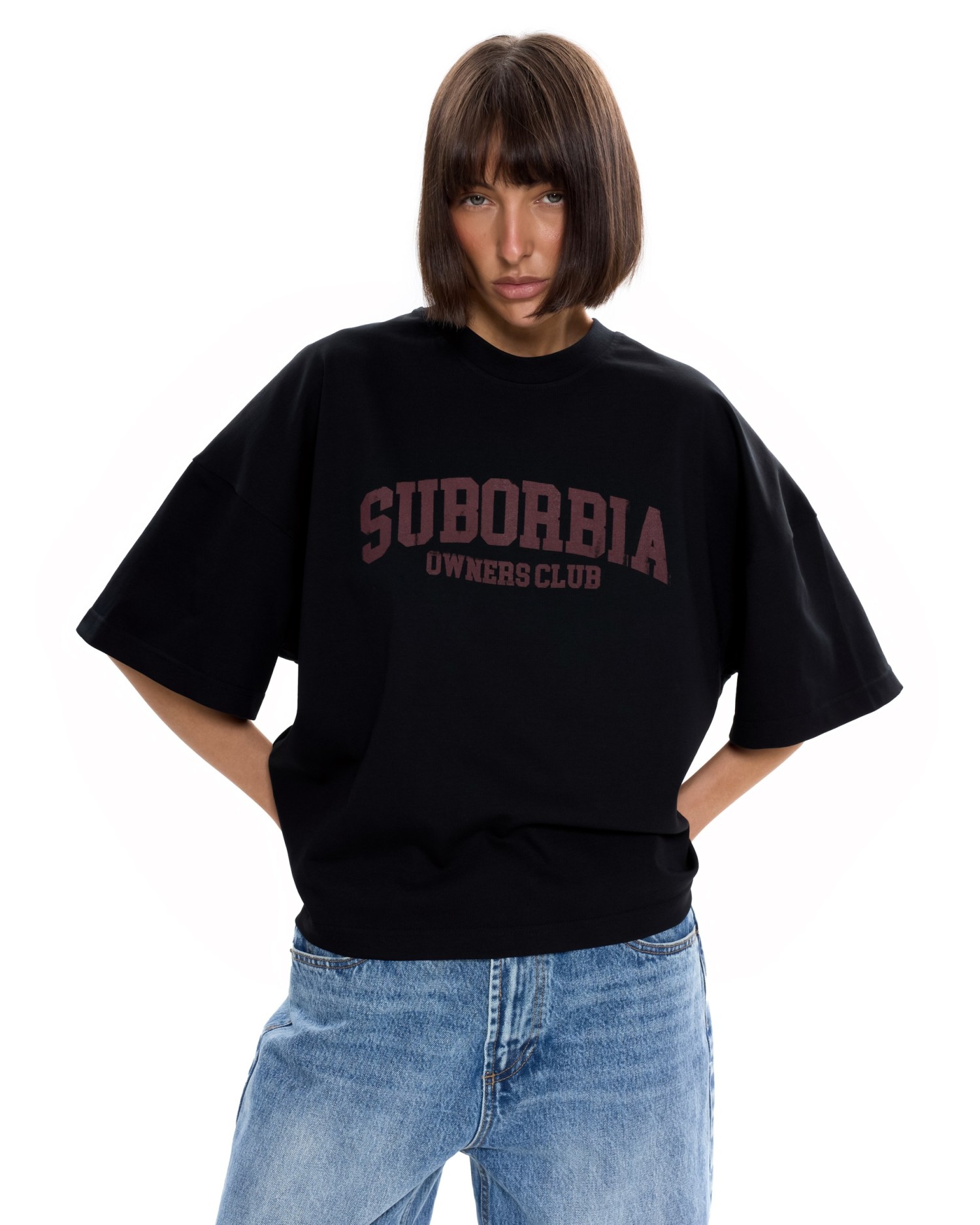 Футболка SUBORBIA® Black-Burgundy