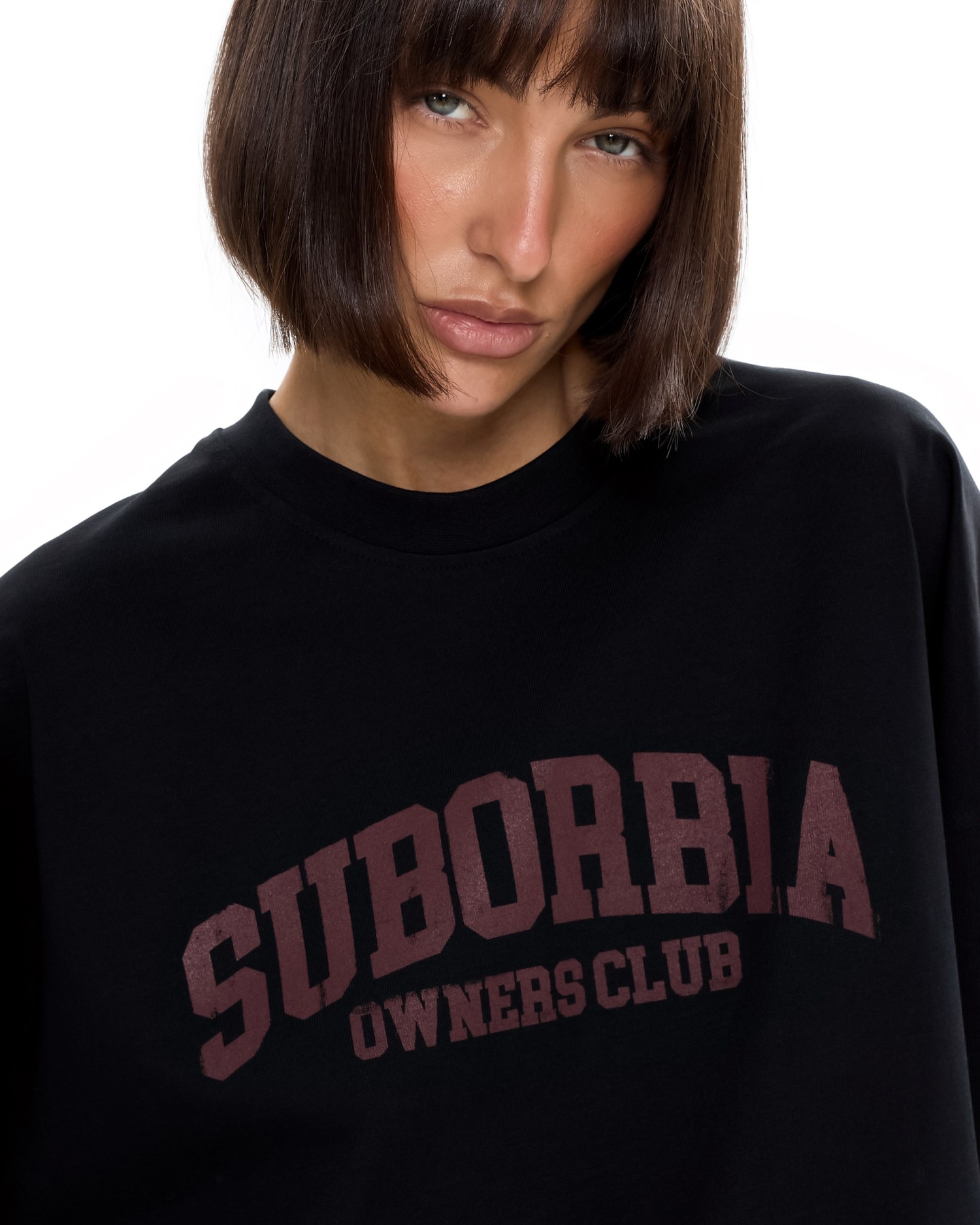 Футболка SUBORBIA® Black-Burgundy