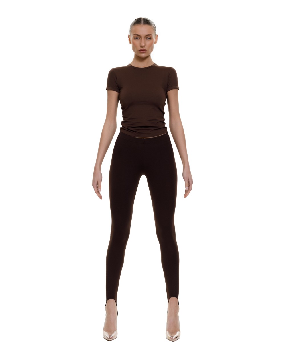 Леггинсы со штрипками BASE Brown