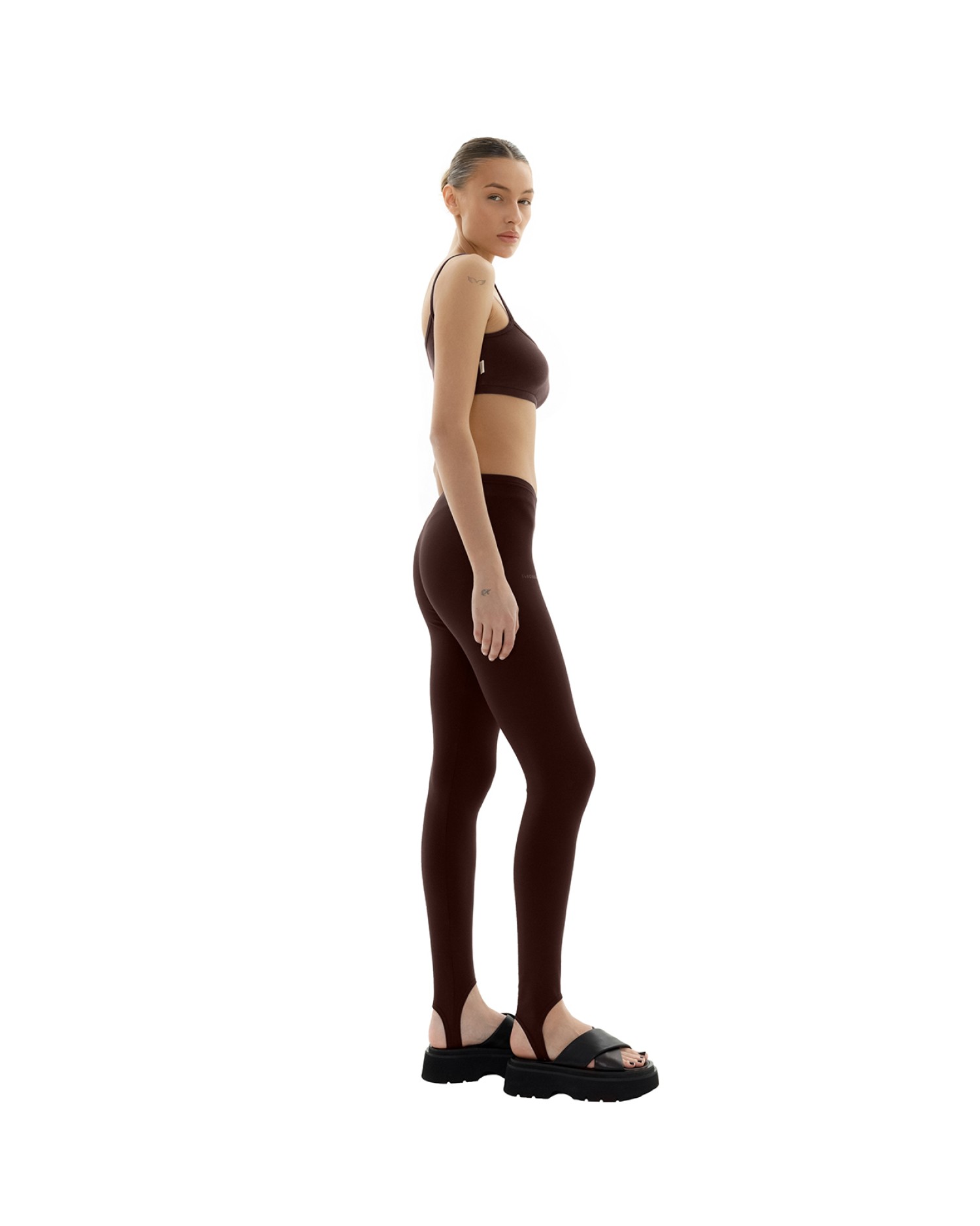 Леггинсы со штрипками BASE Brown