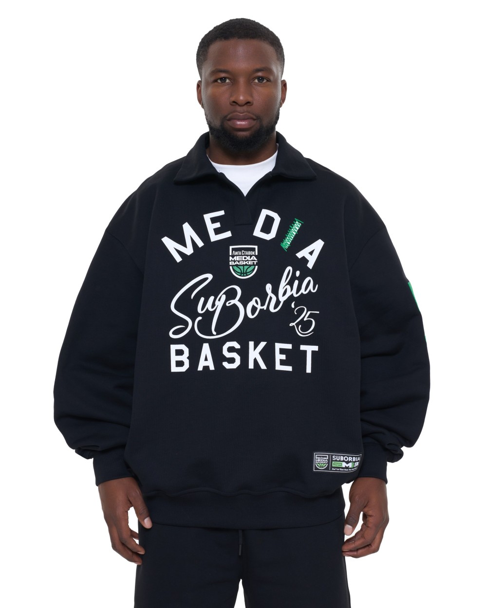 Свитшот-поло MEDIA BASKET MEN Black