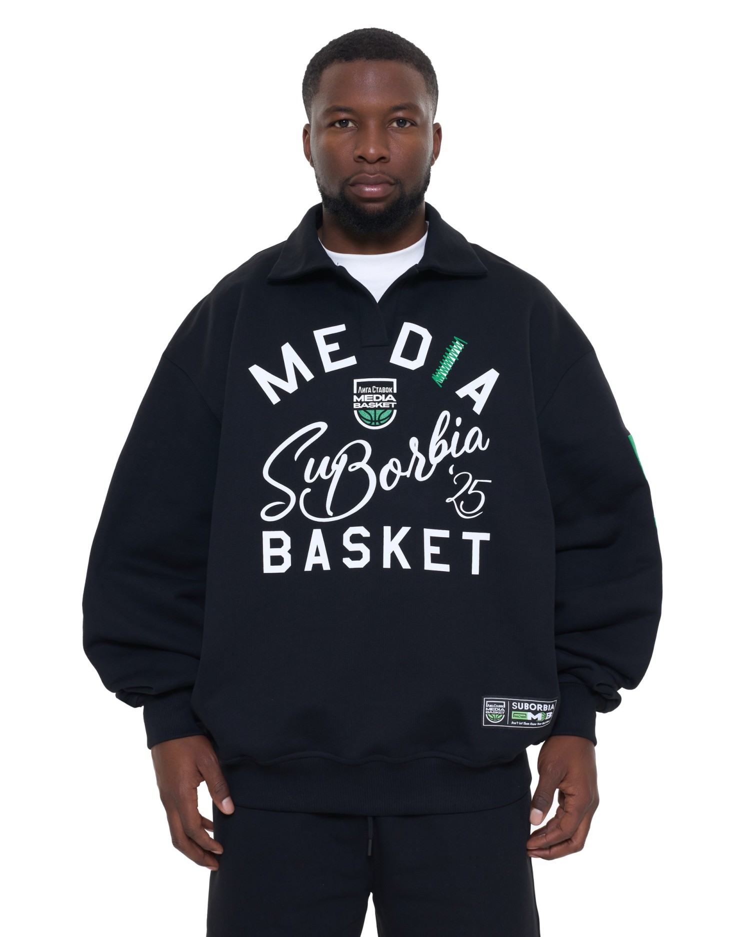 Свитшот-поло MEDIA BASKET MEN Black