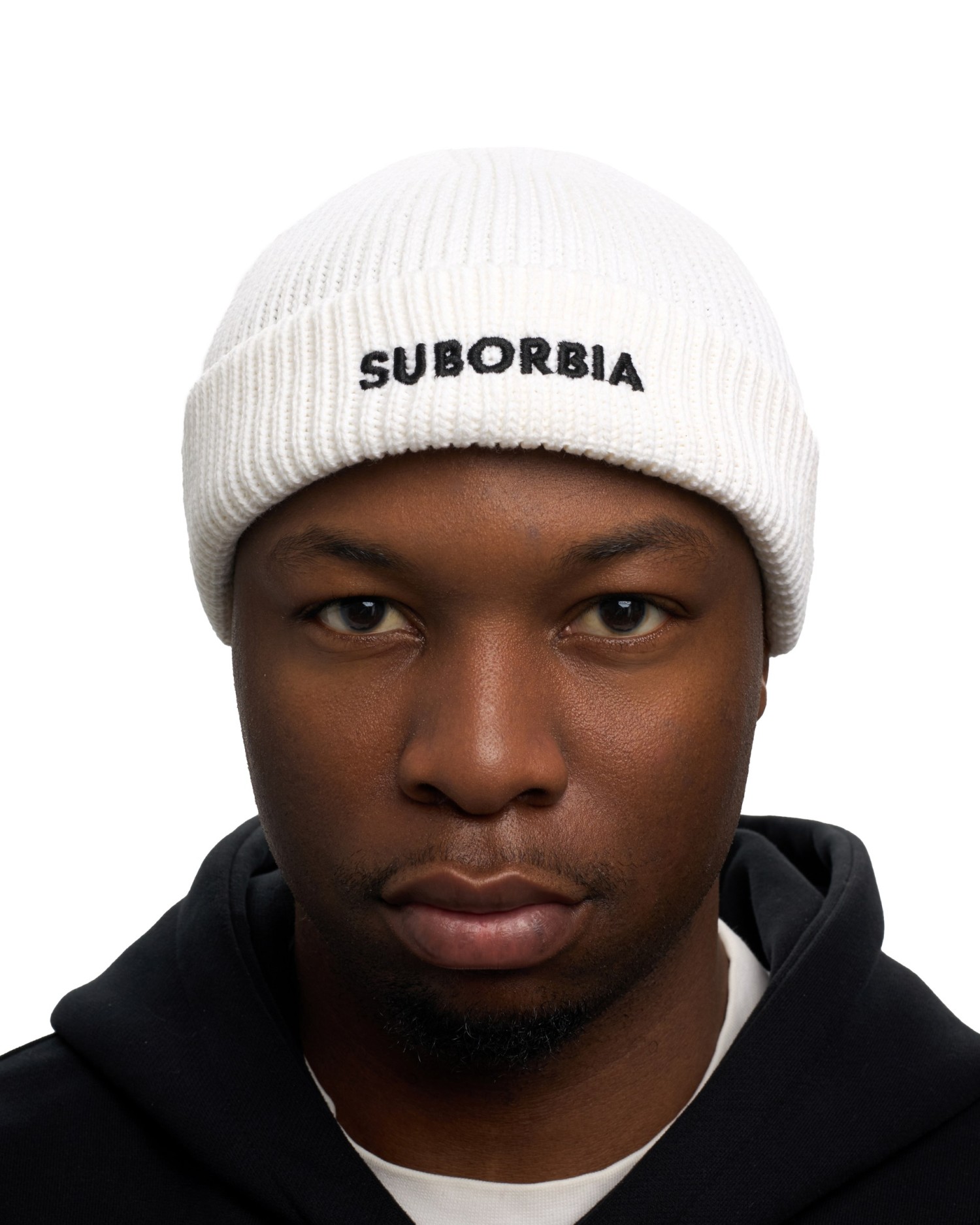 Шапка бини SUBORBIA Name MEN White