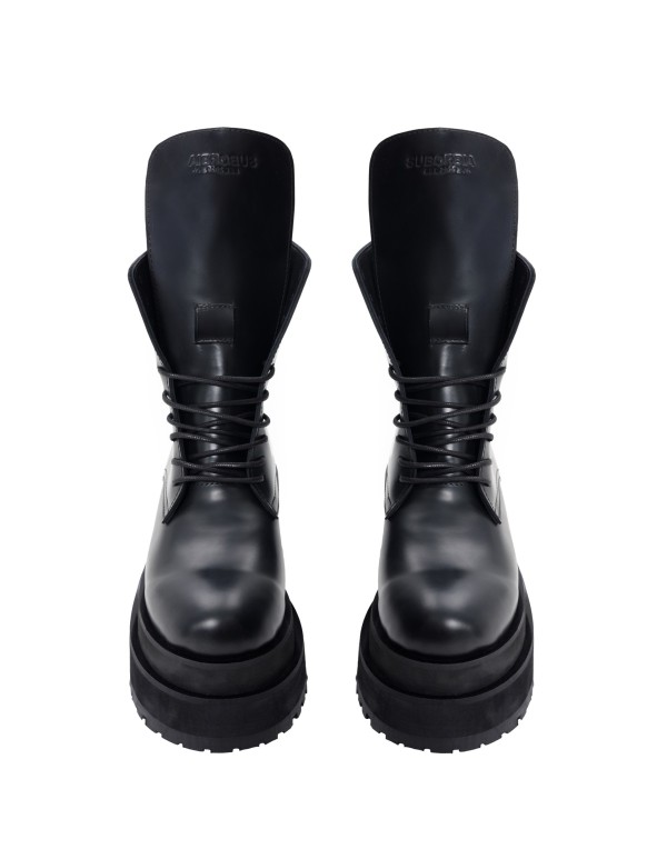 Ботинки из кожи Черный