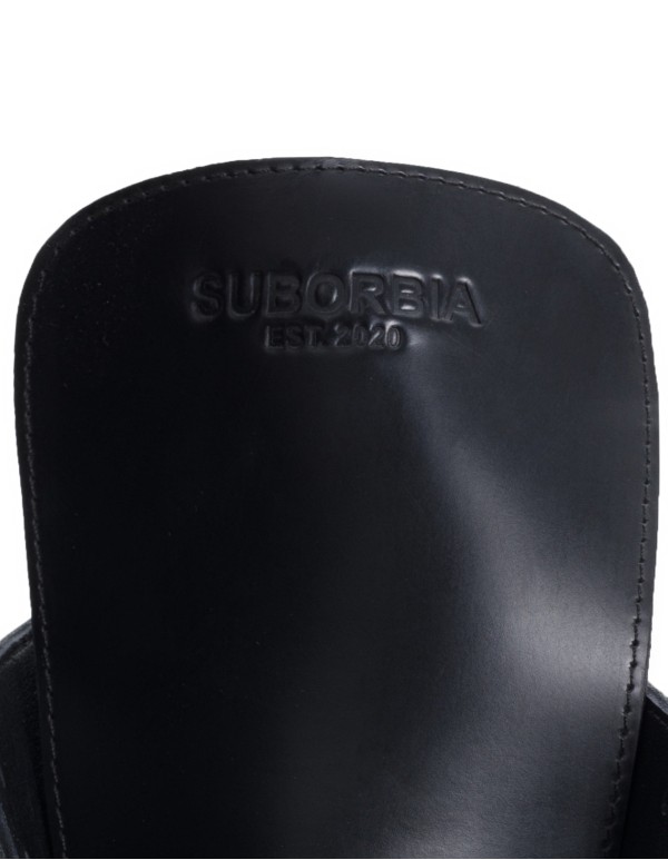 Ботинки из кожи Черный