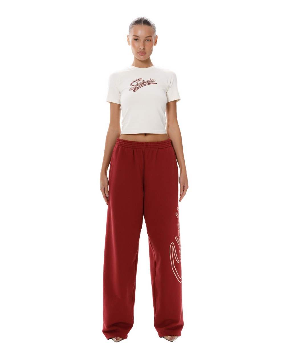 Брюки палаццо College Burgundy