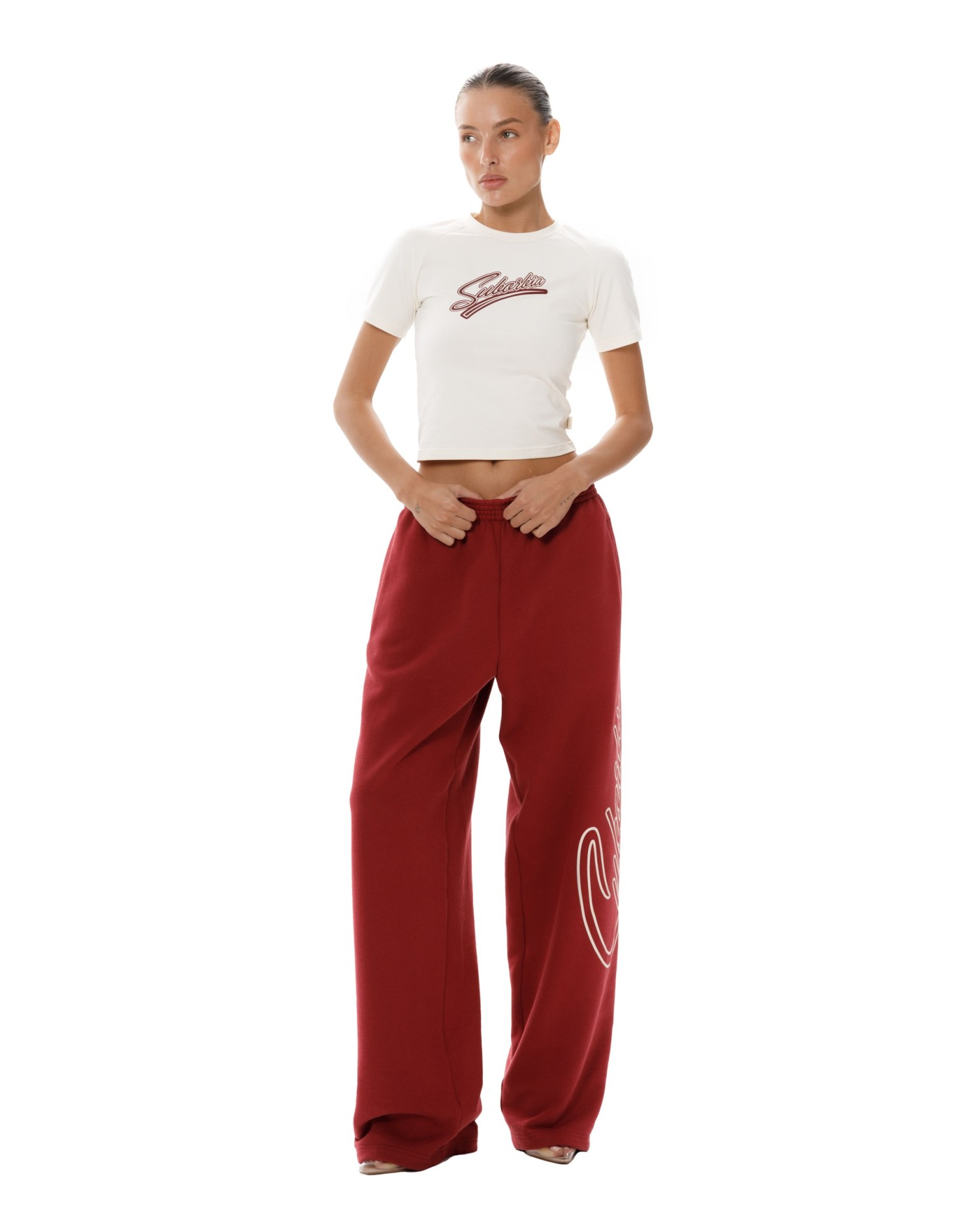 Брюки палаццо College Burgundy